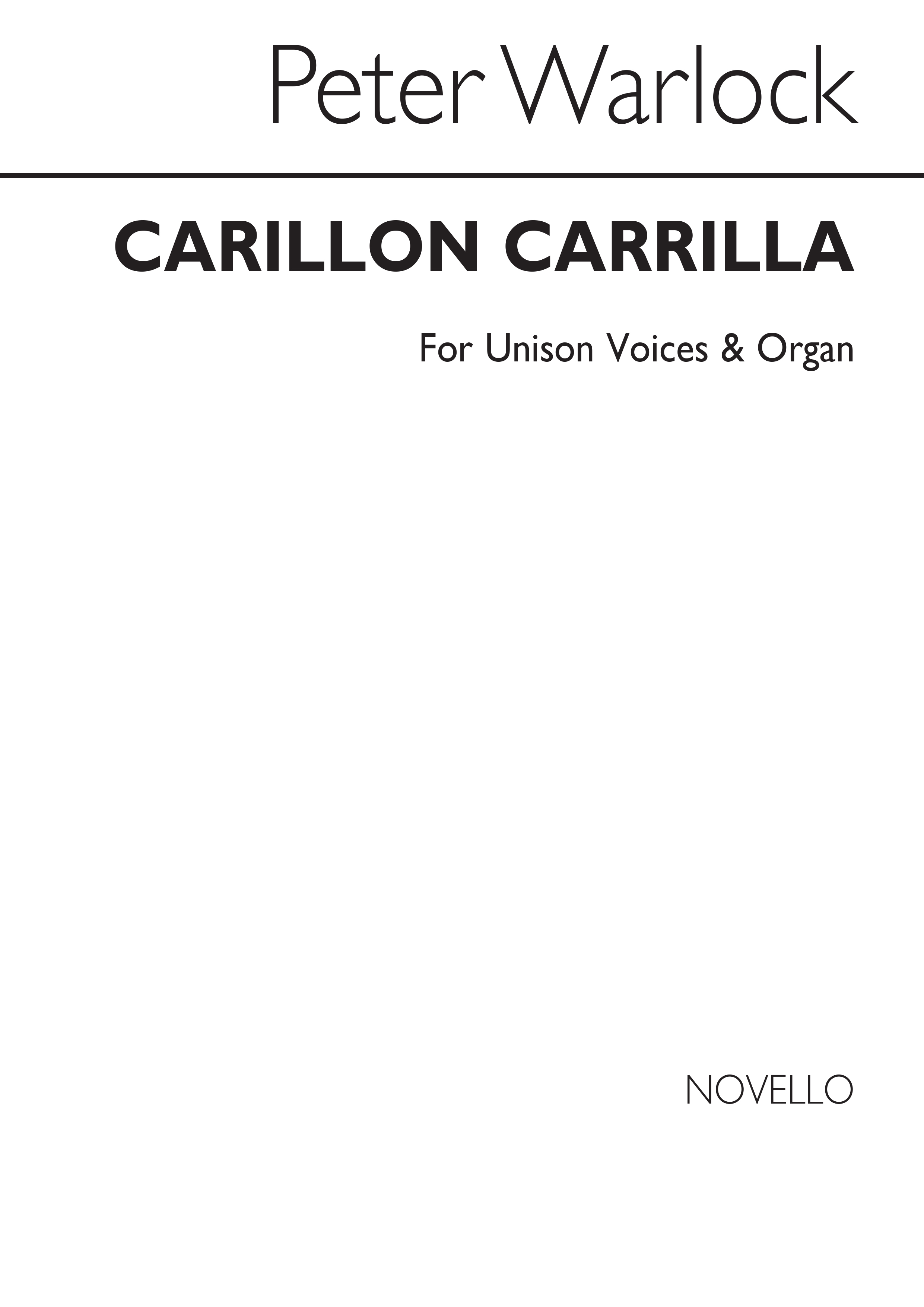 Warlock, P Carillon Carilla Unison/Organ