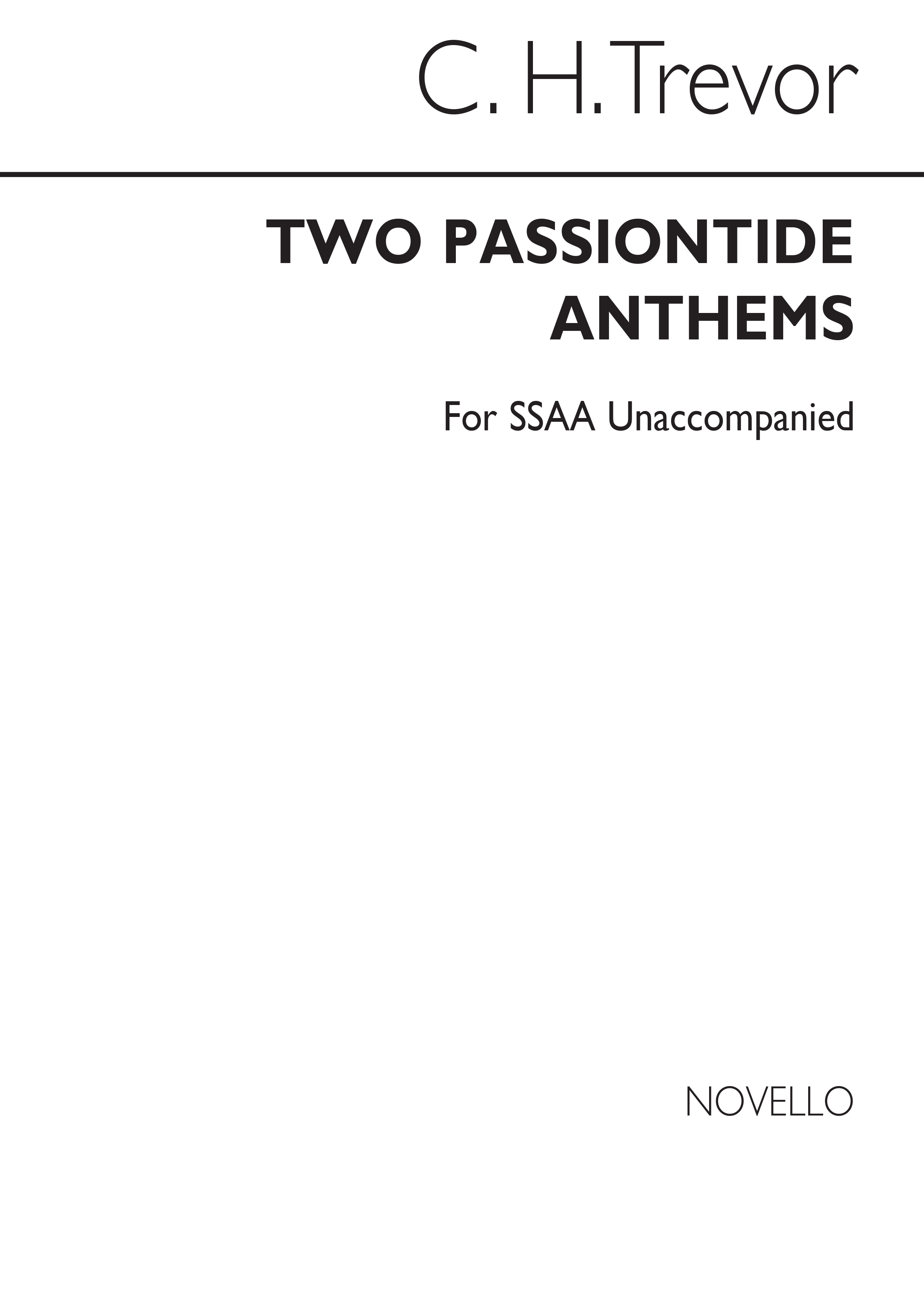 Gounod Two Passiontide Anthems O Salutaris Hostia/For Our Offence Ssaa