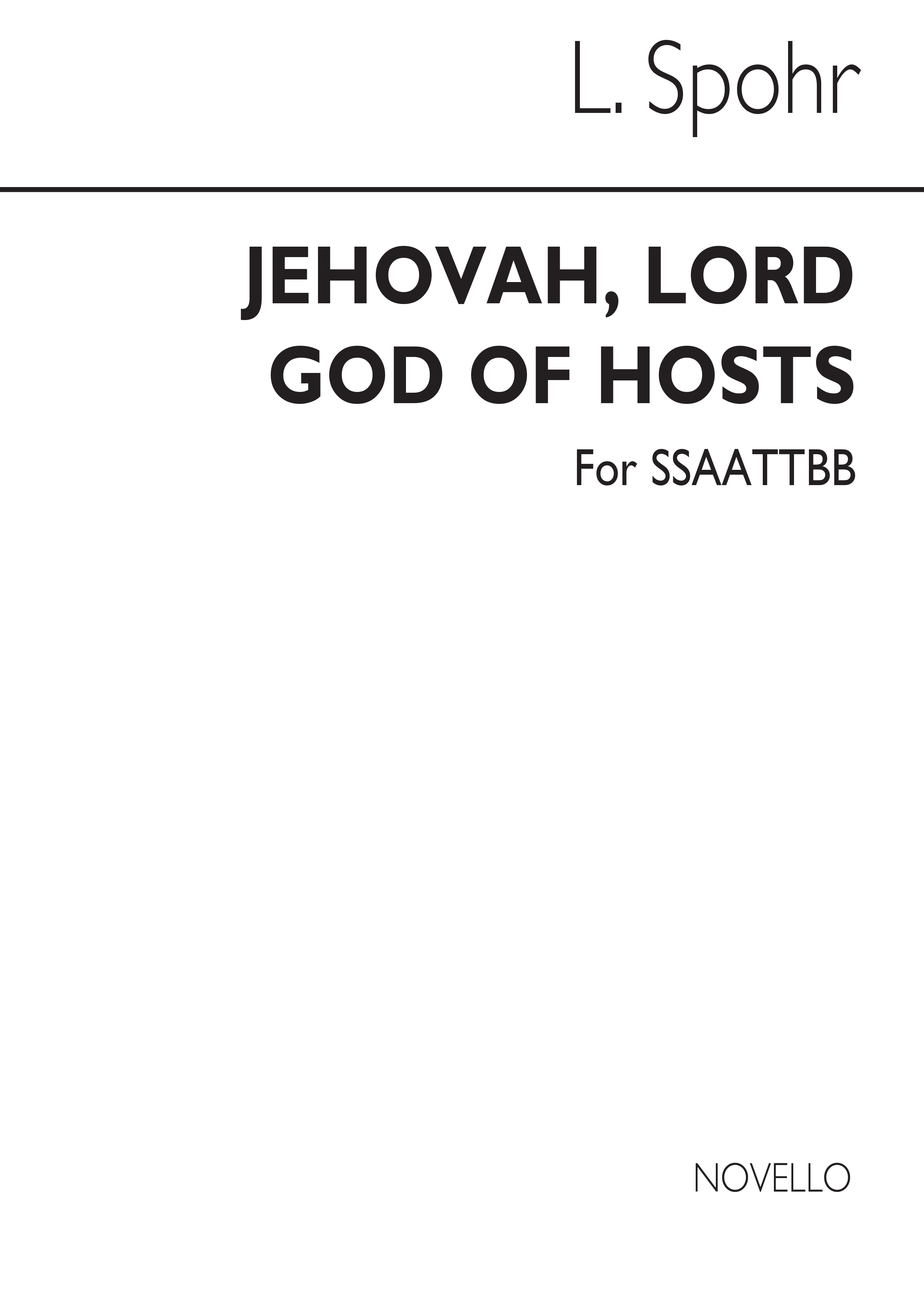 Spohr Jehovah, Lord God Of Hosts Ssaattbb