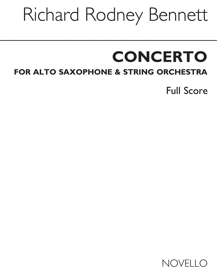 RR Bennett: Saxophone Concerto (Full Score)