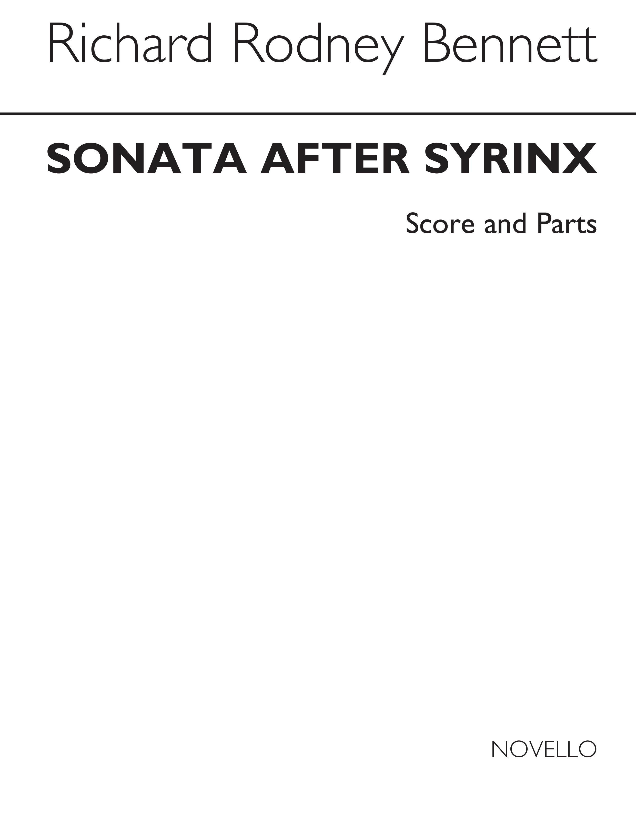 RR Bennett: Sonata After Syrinx (Score And Parts)