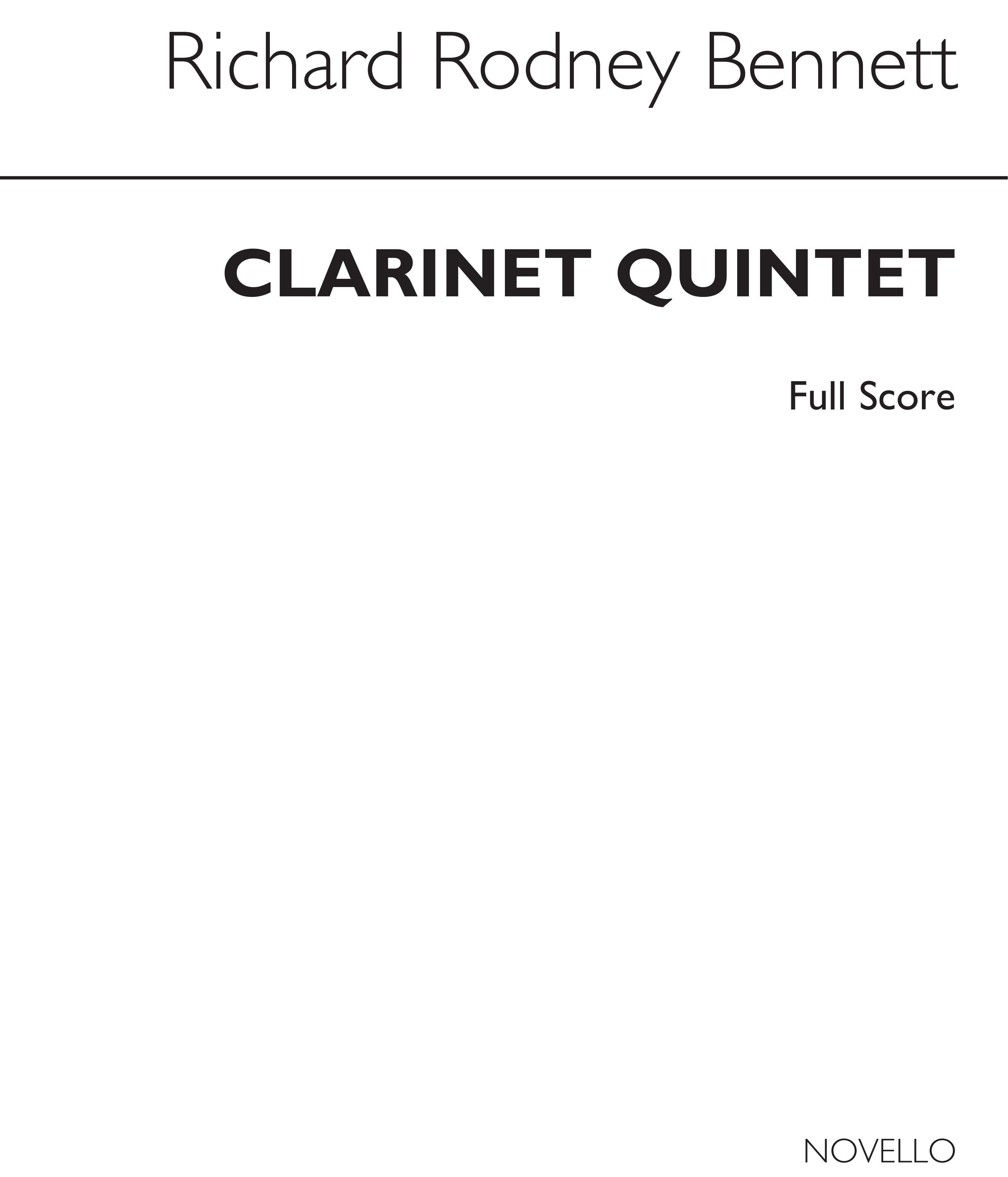 RR Bennett: Clarinet Quintet (Score)