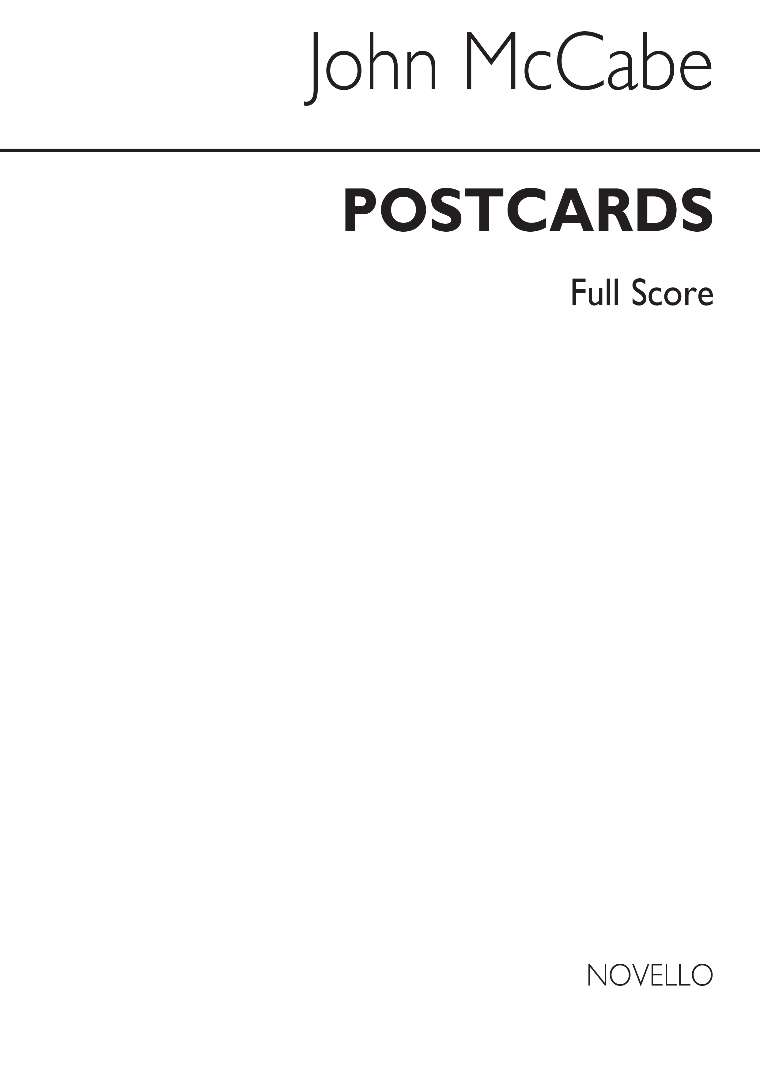 McCabe: Postcards For Wind Quintet (Score)
