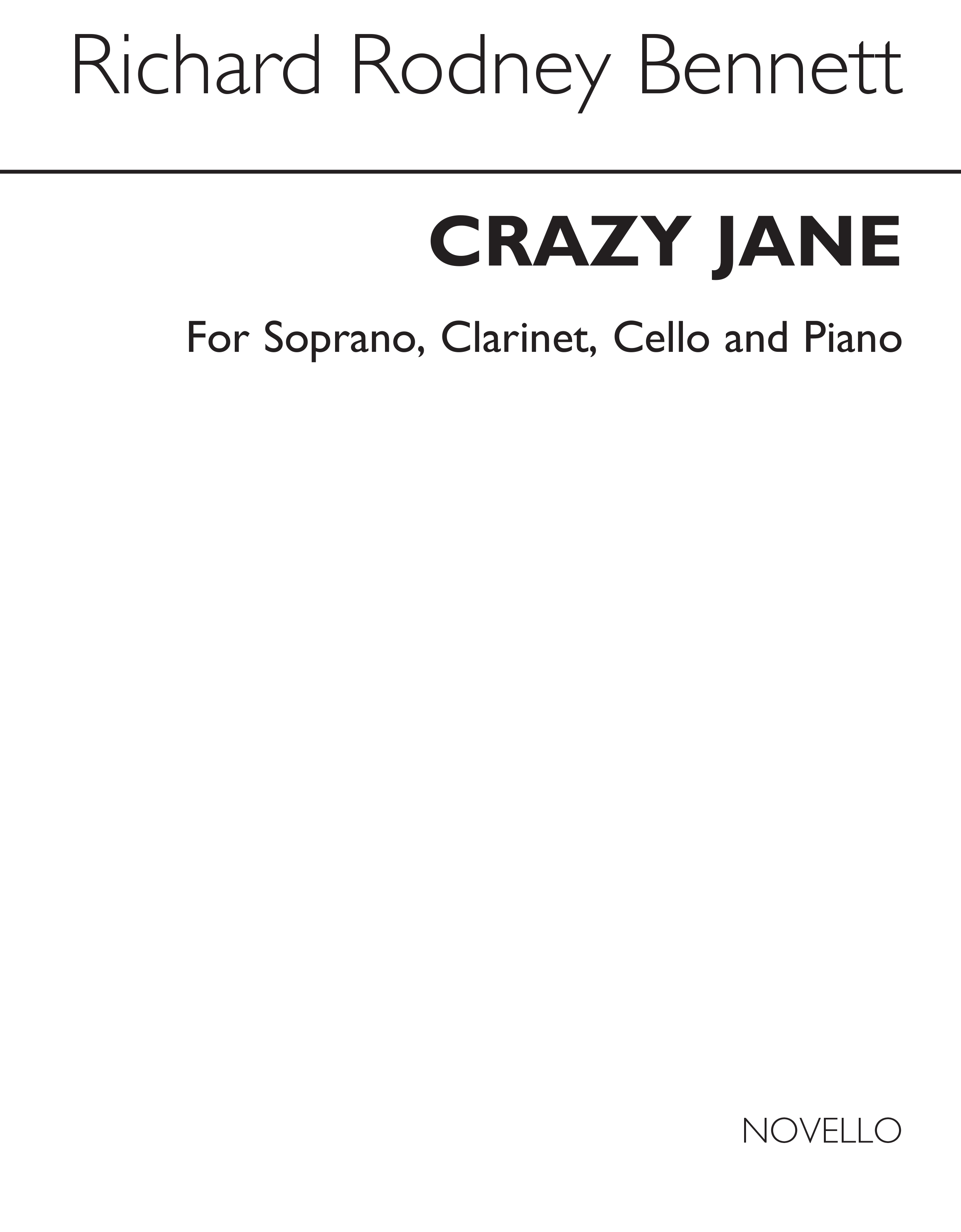 RR Bennett: Crazy Jane (Score and Parts)