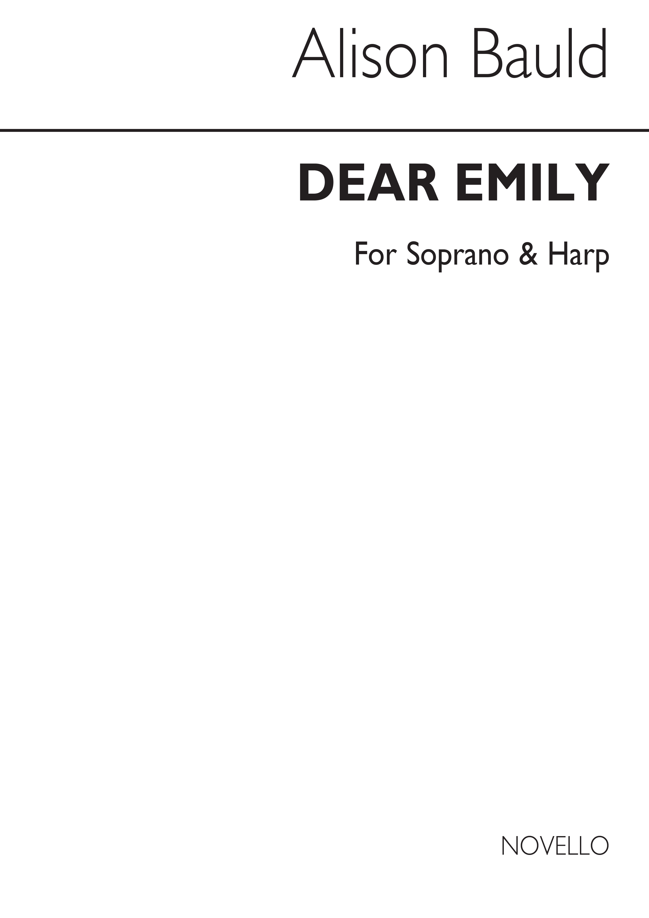 Bauld: Dear Emily for Soprano and Harp, Harpsichord or Piano accompaniment
