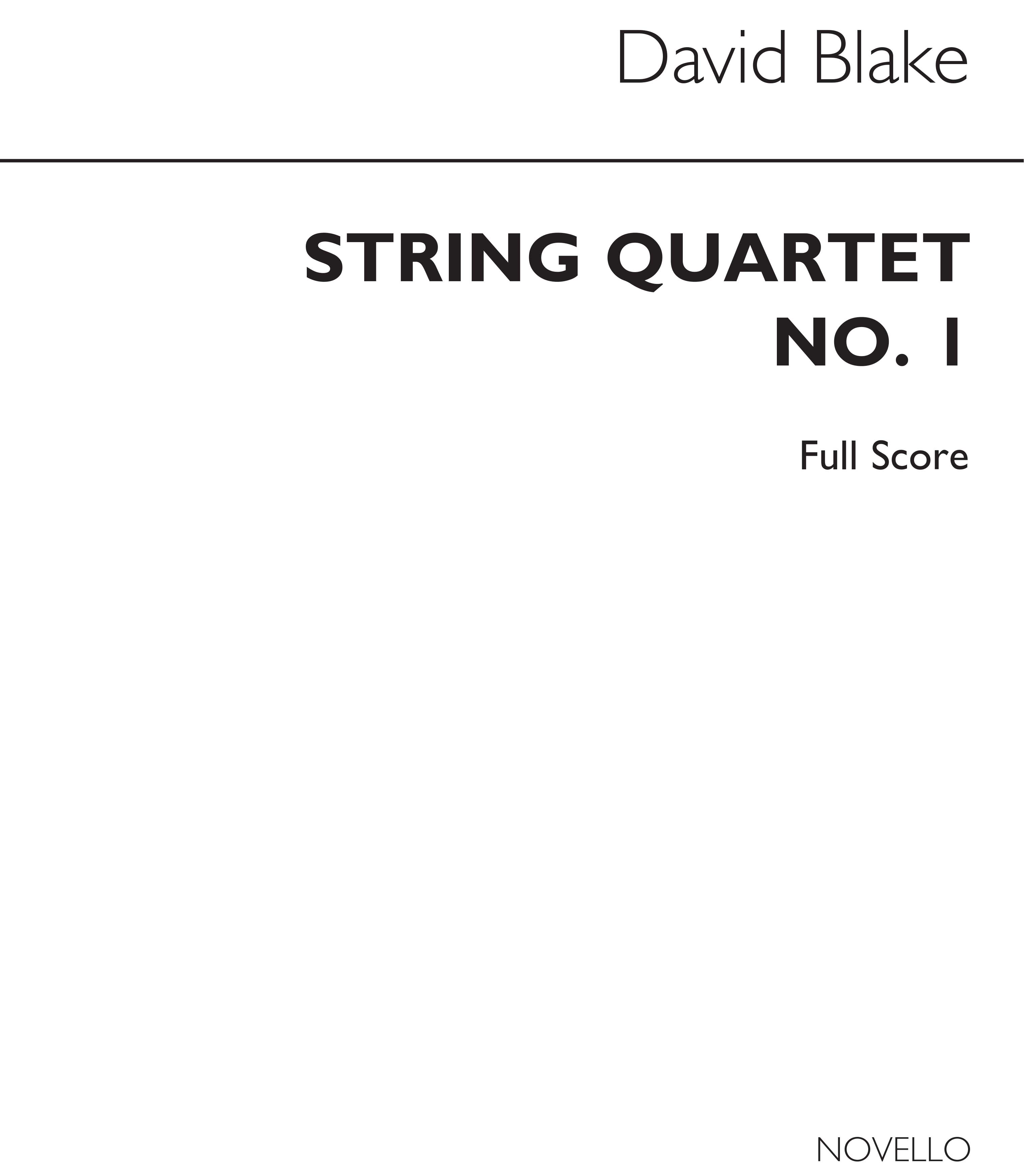 David Blake String Quartet No.1 Full Score