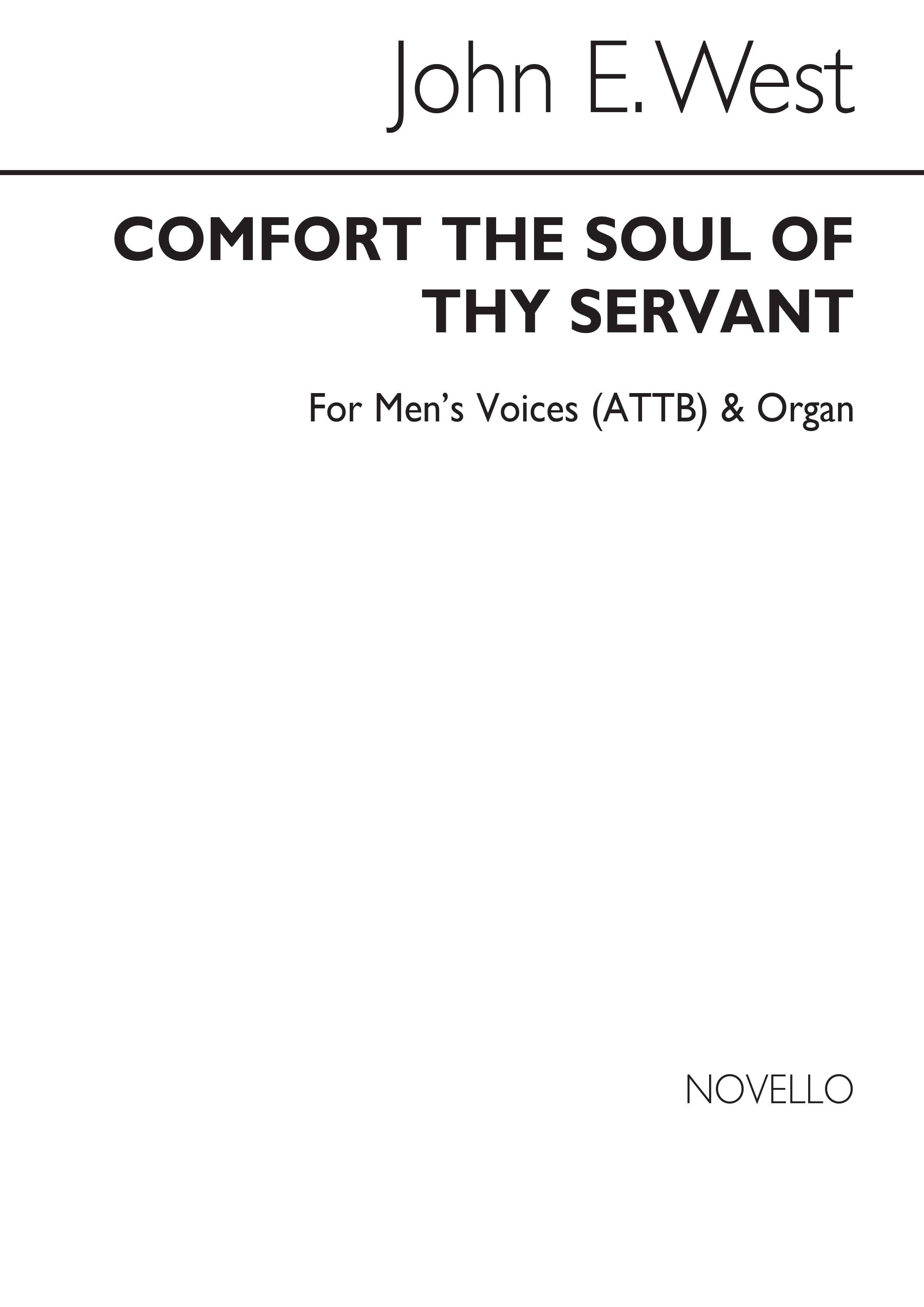 West, J Comfort The Soul Of Thy Servant Attbb/Organ