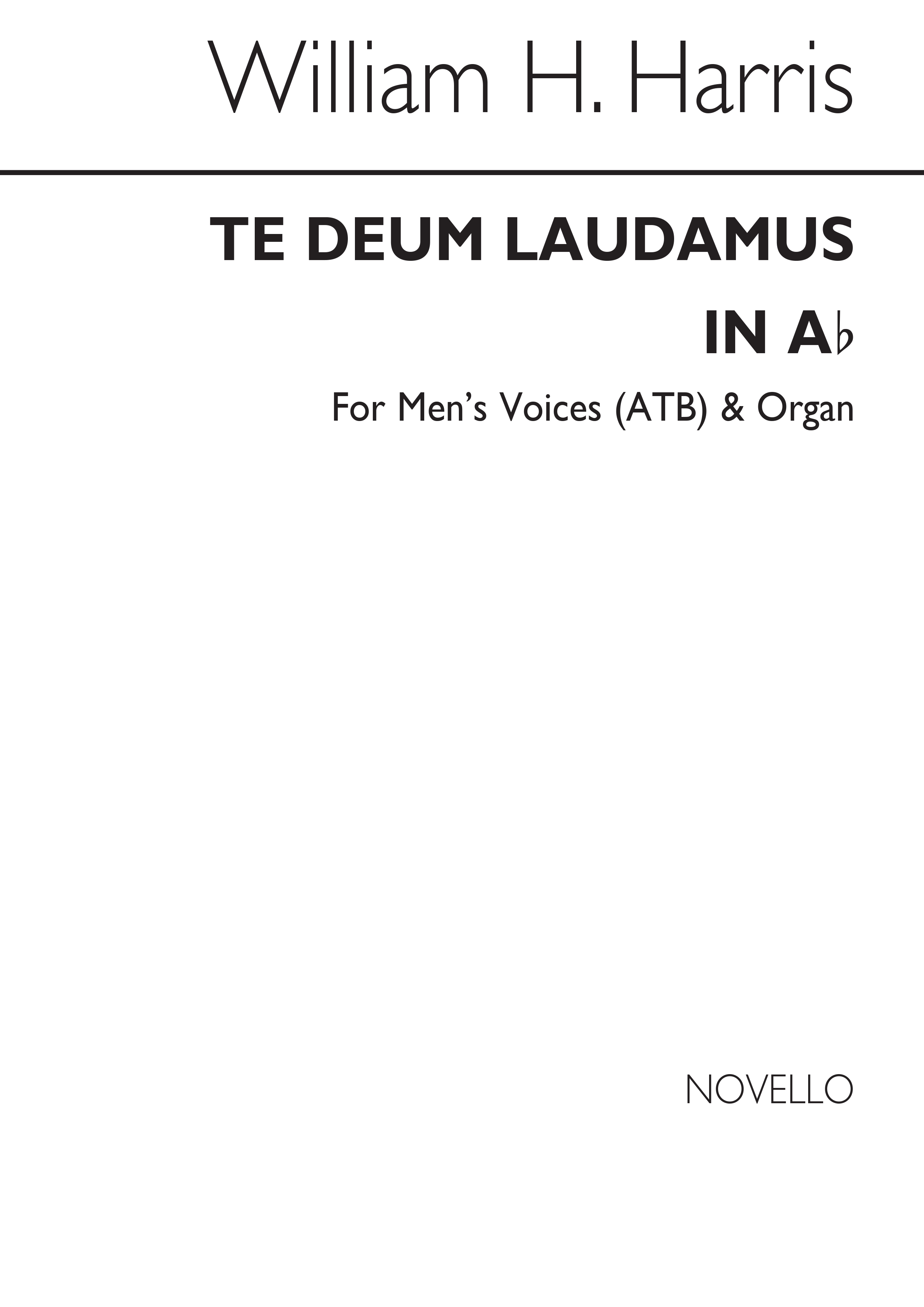 William H. Harris: Te Deum In Ab for Mens Voices