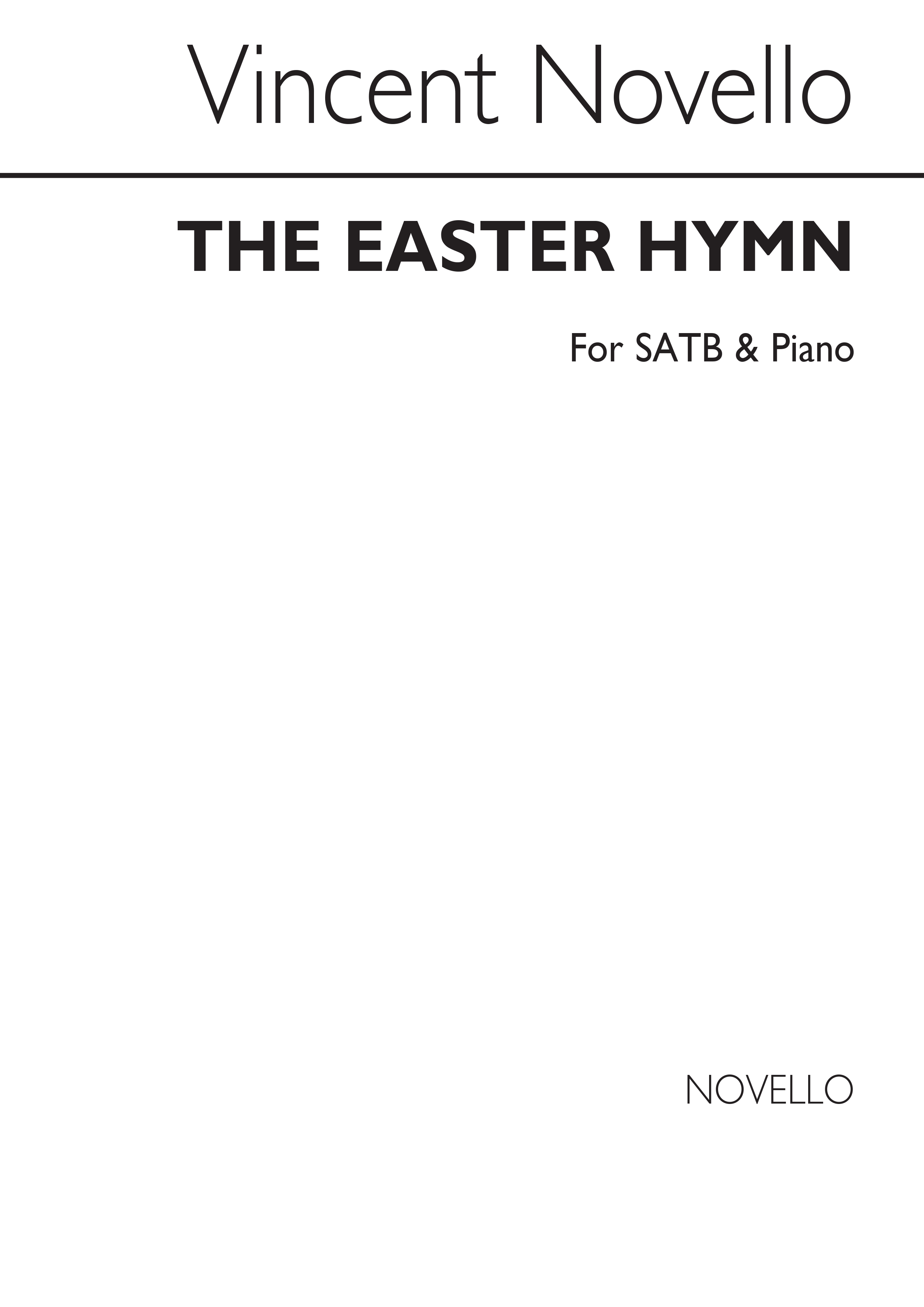 Vincent Novello: The Easter Hymn Satb/Piano