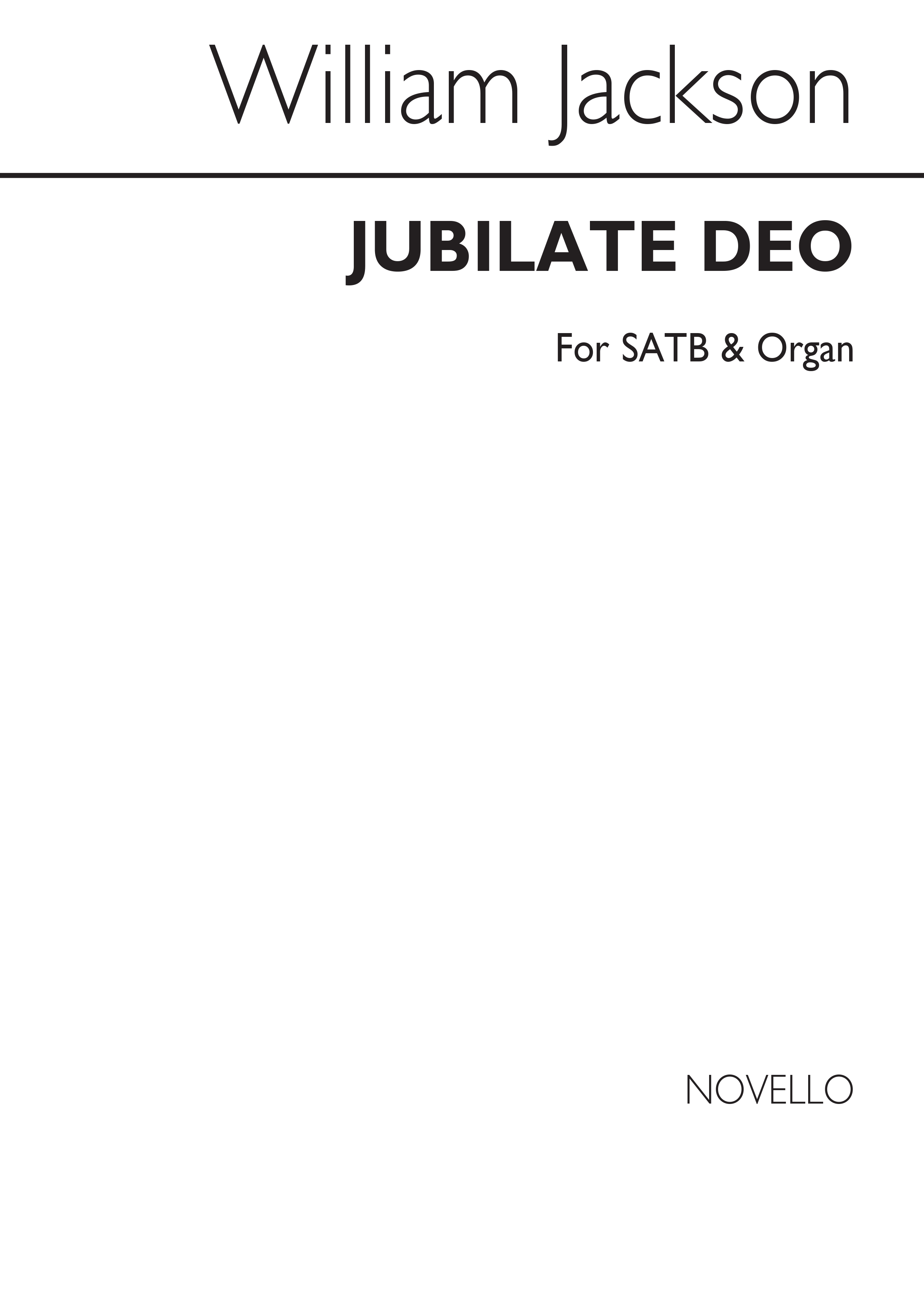 William Jackson: Jubilate Deo Satb/Organ
