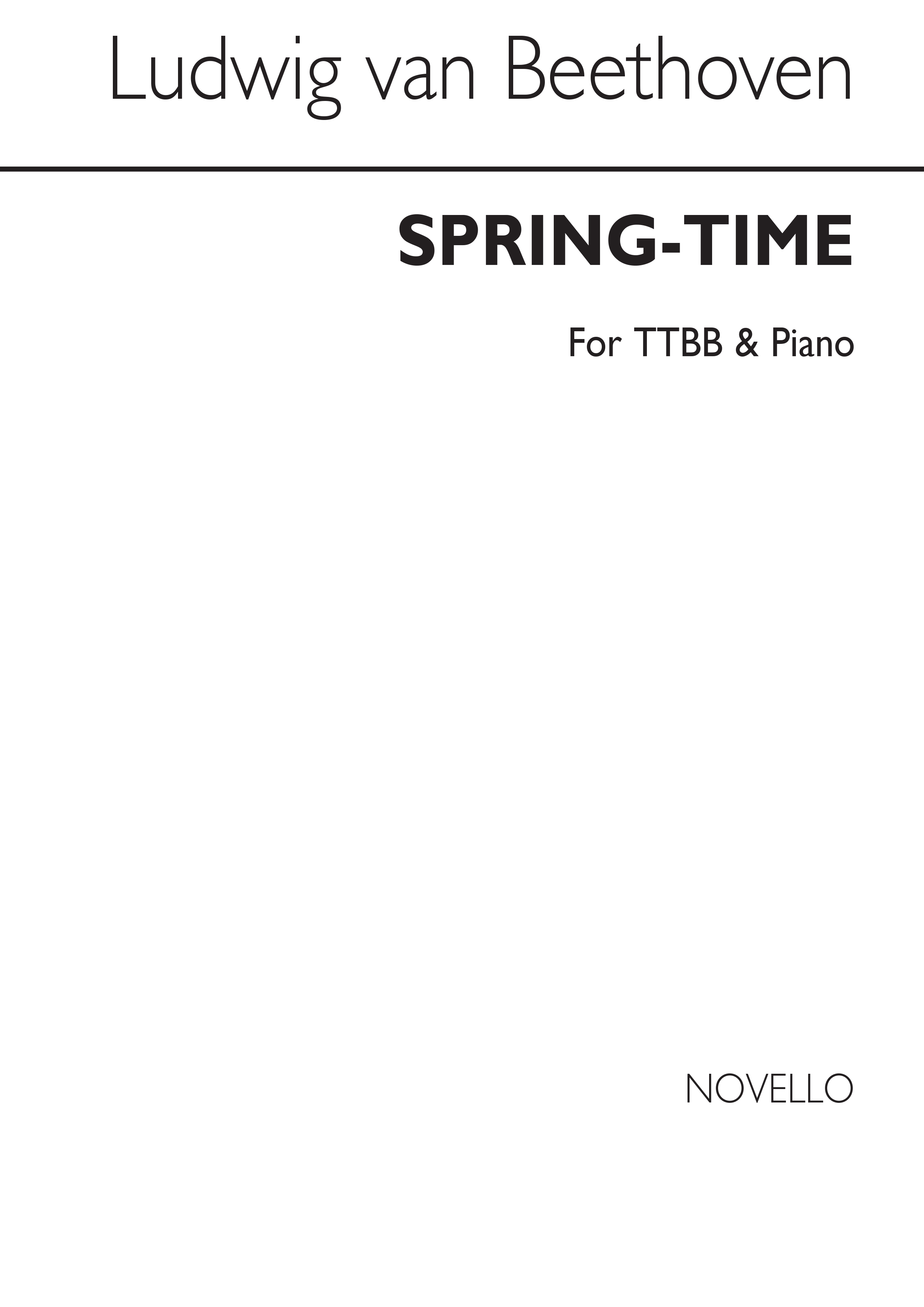 Ludwig Van Beethoven: Spring-time Ttbb/Piano