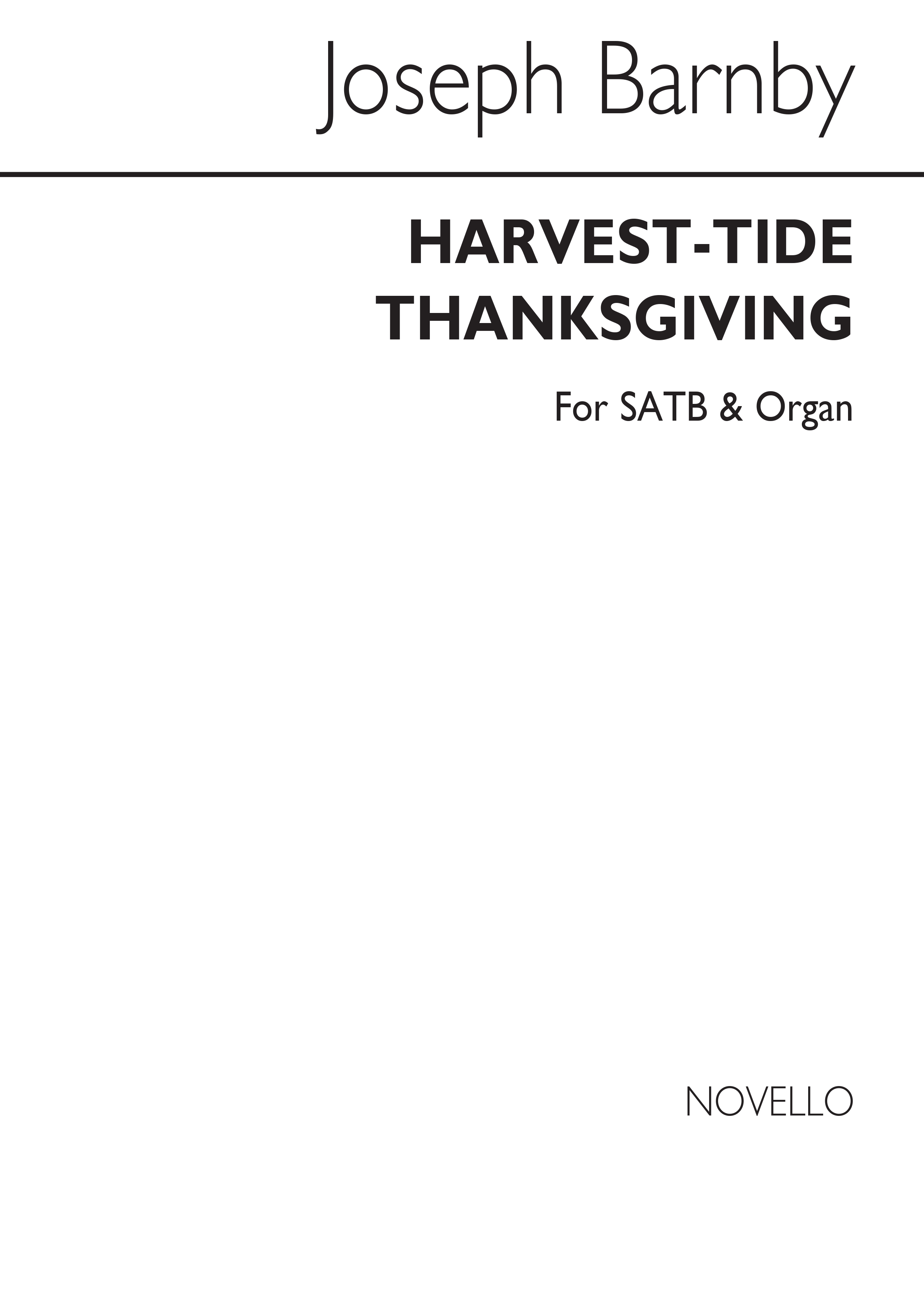 Sir Joseph Barnby: Harvest-tide Thanksgiving Satb/Organ