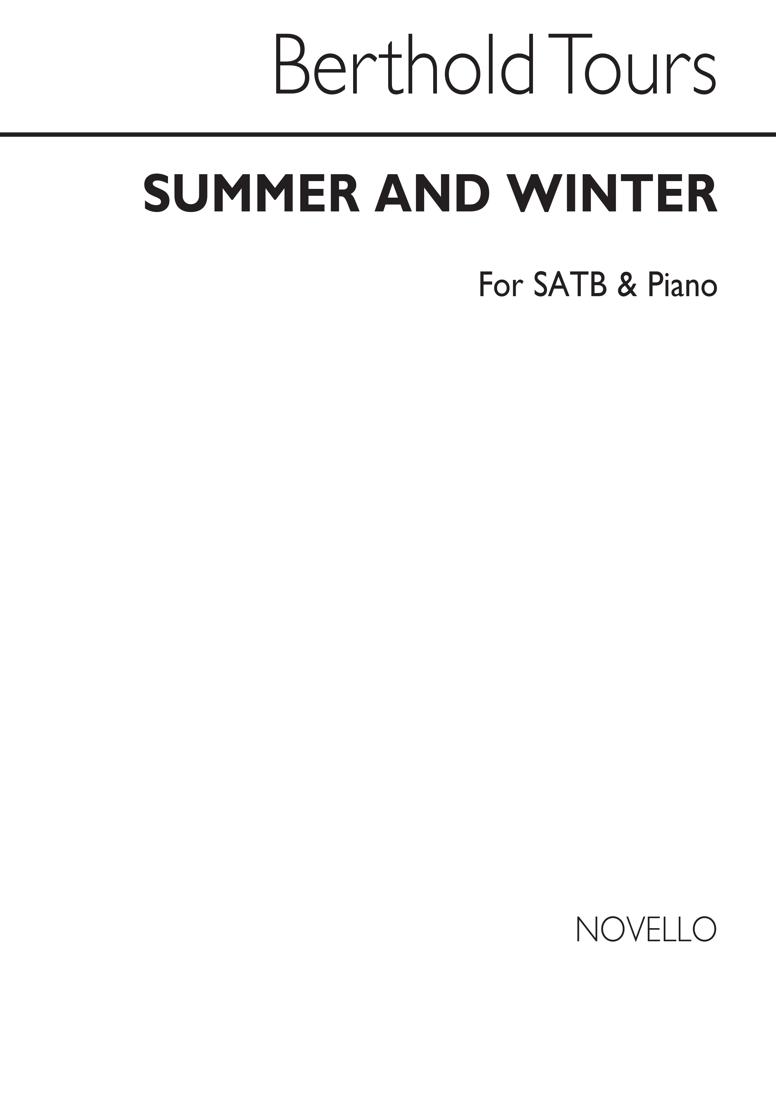 Berthold Tours: Summer And Winter Satb/Piano