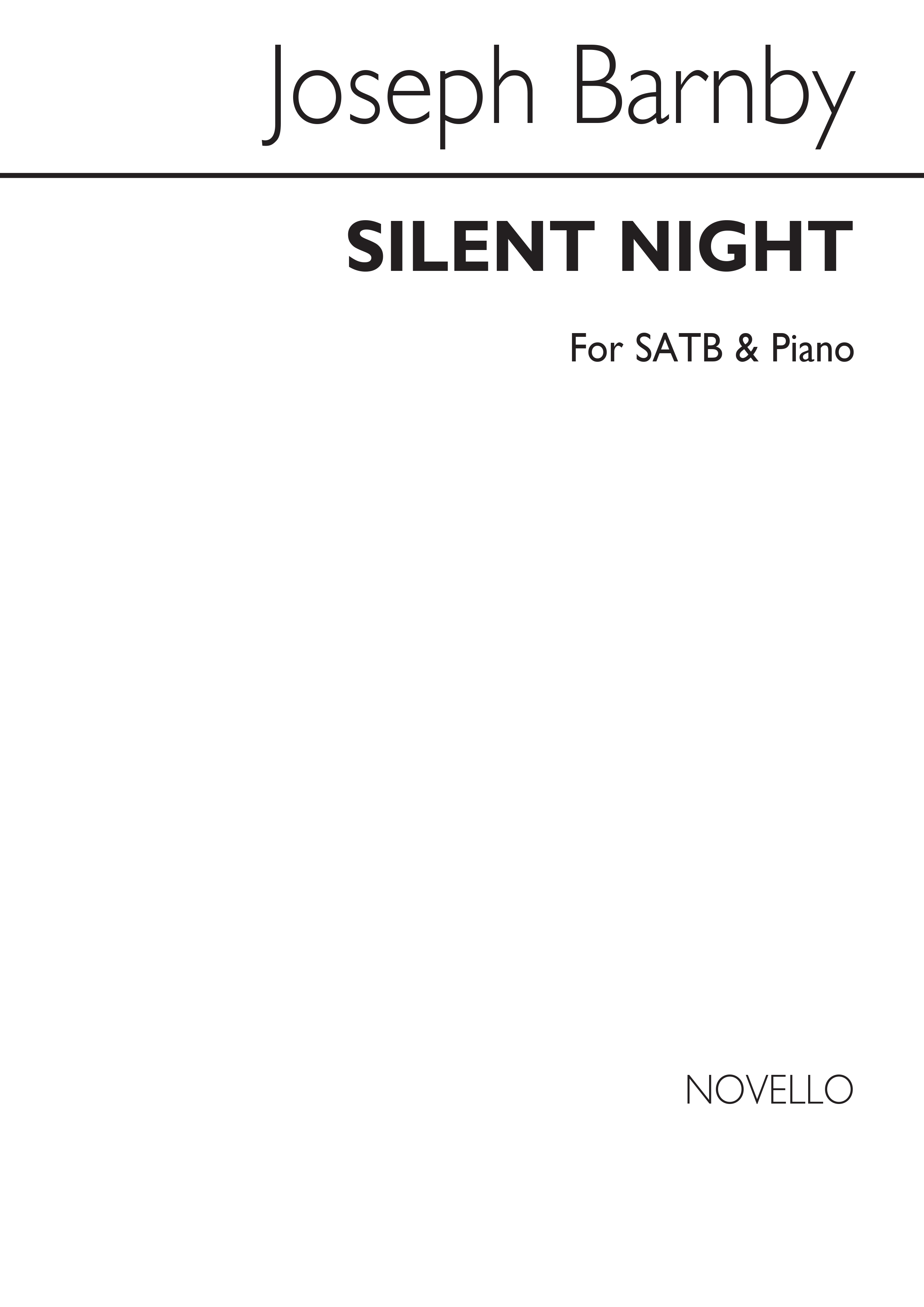 Sir Joseph Barnby: Silent Night Satb/Piano