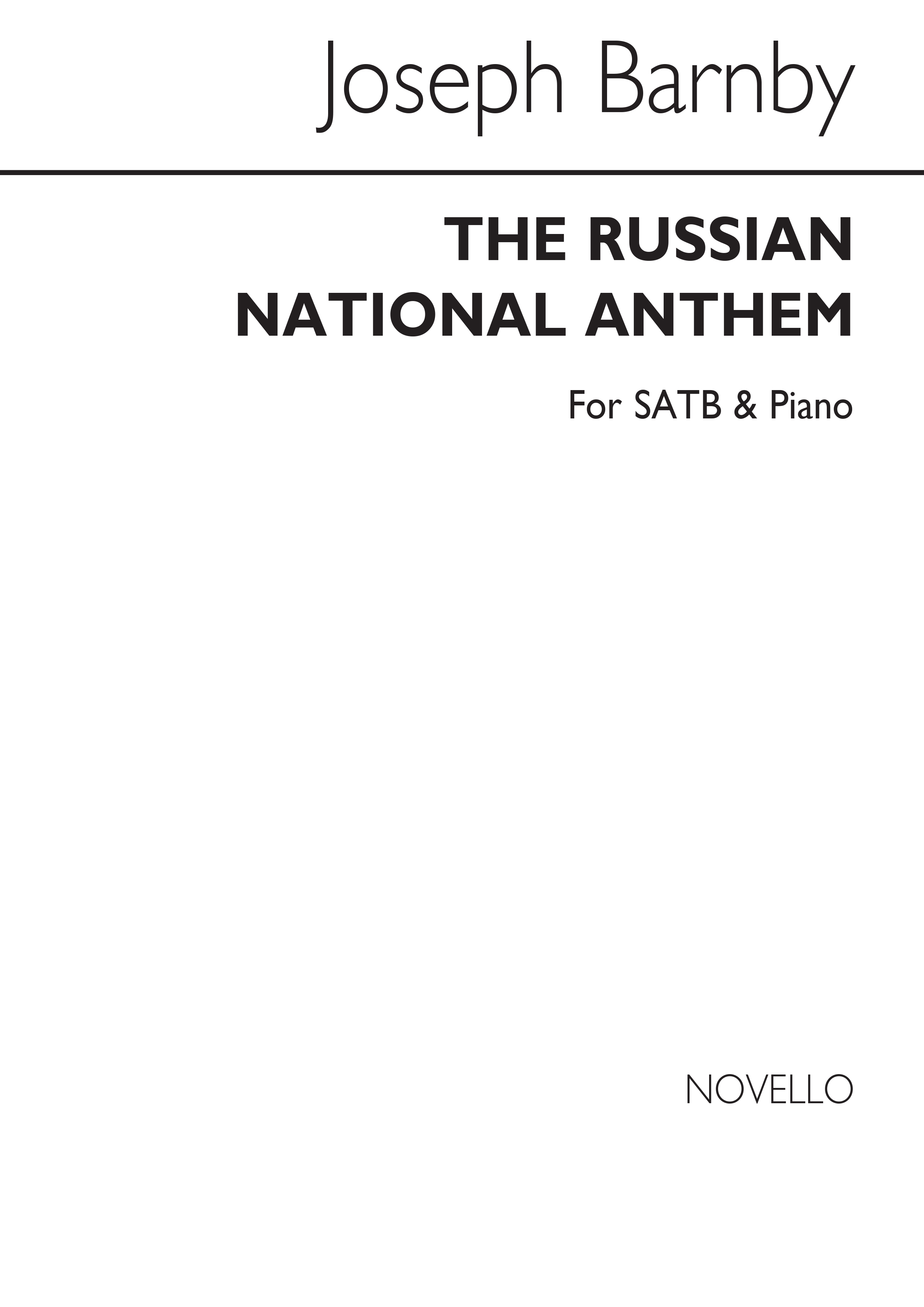 Sir Joseph Barnby: The Russian National Anthem Satb/Piano (In English!!)