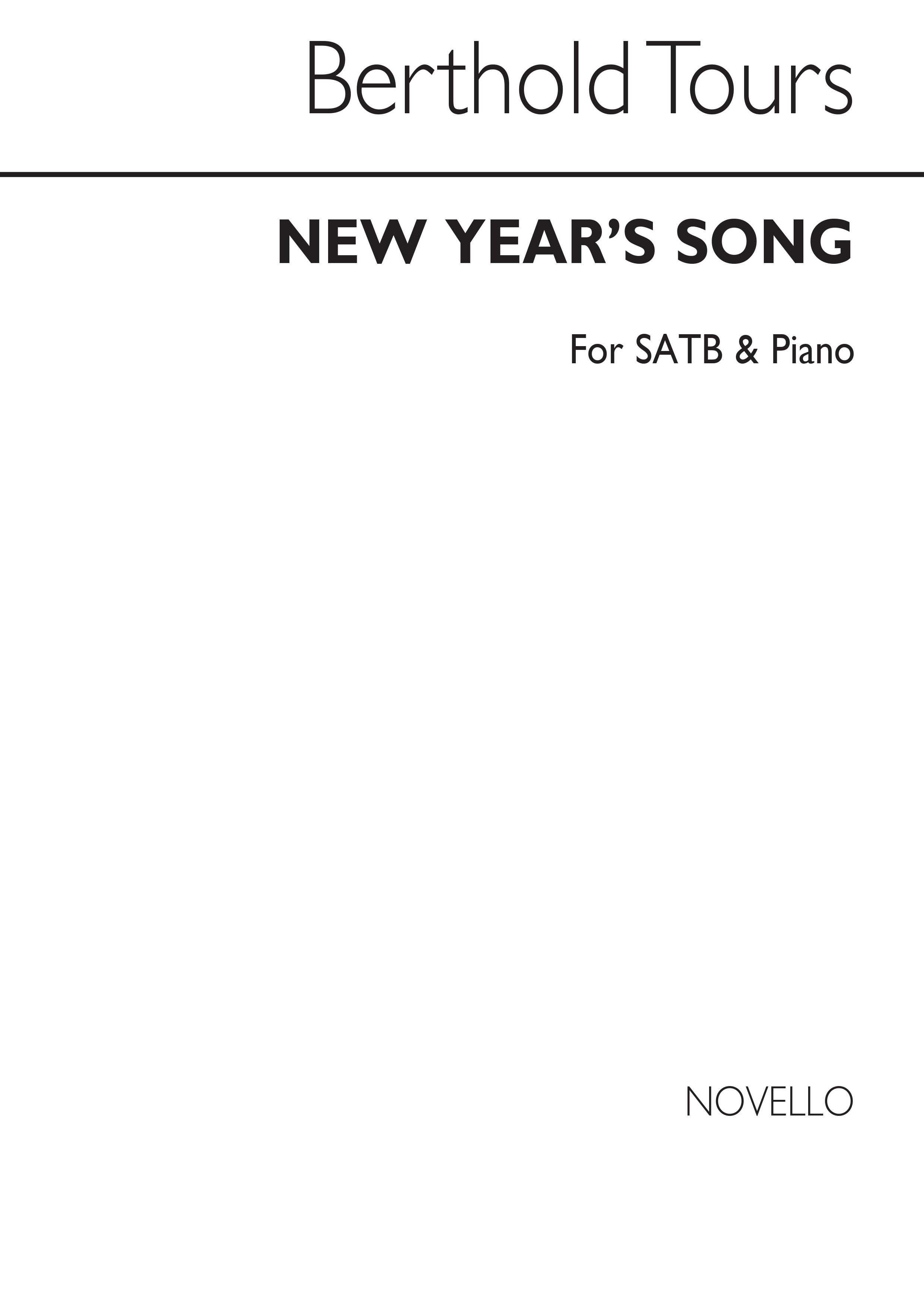 Berthold Tours: New Year's Song Satb/Piano