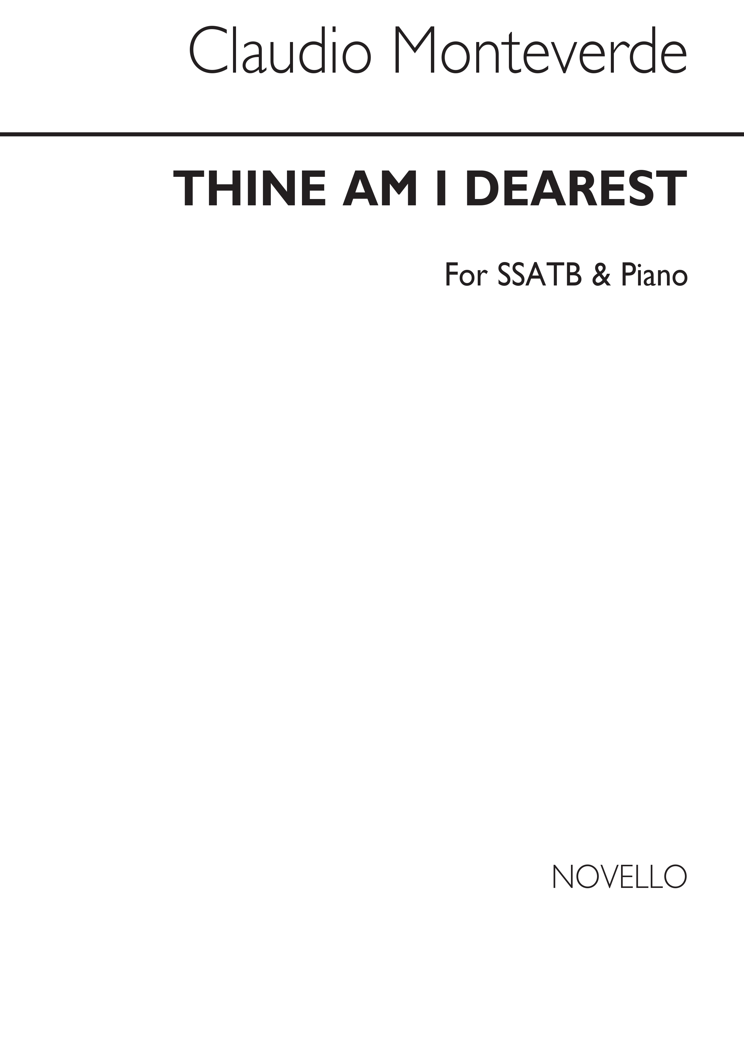 Manteverde Thine Am I, Dearest Ssatb/Piano