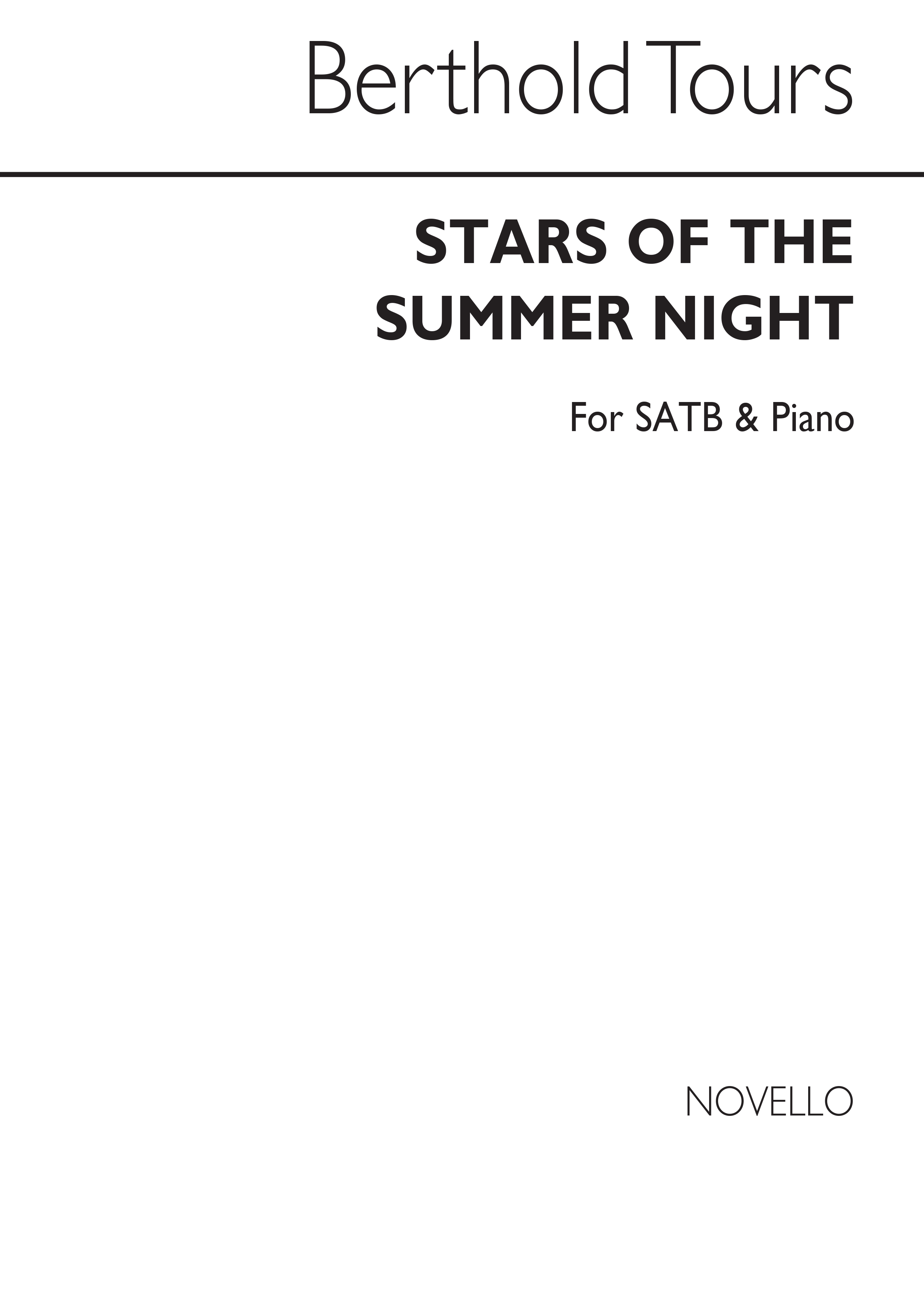Berthold Tours: Stars Of The Summer Night Satb/Piano