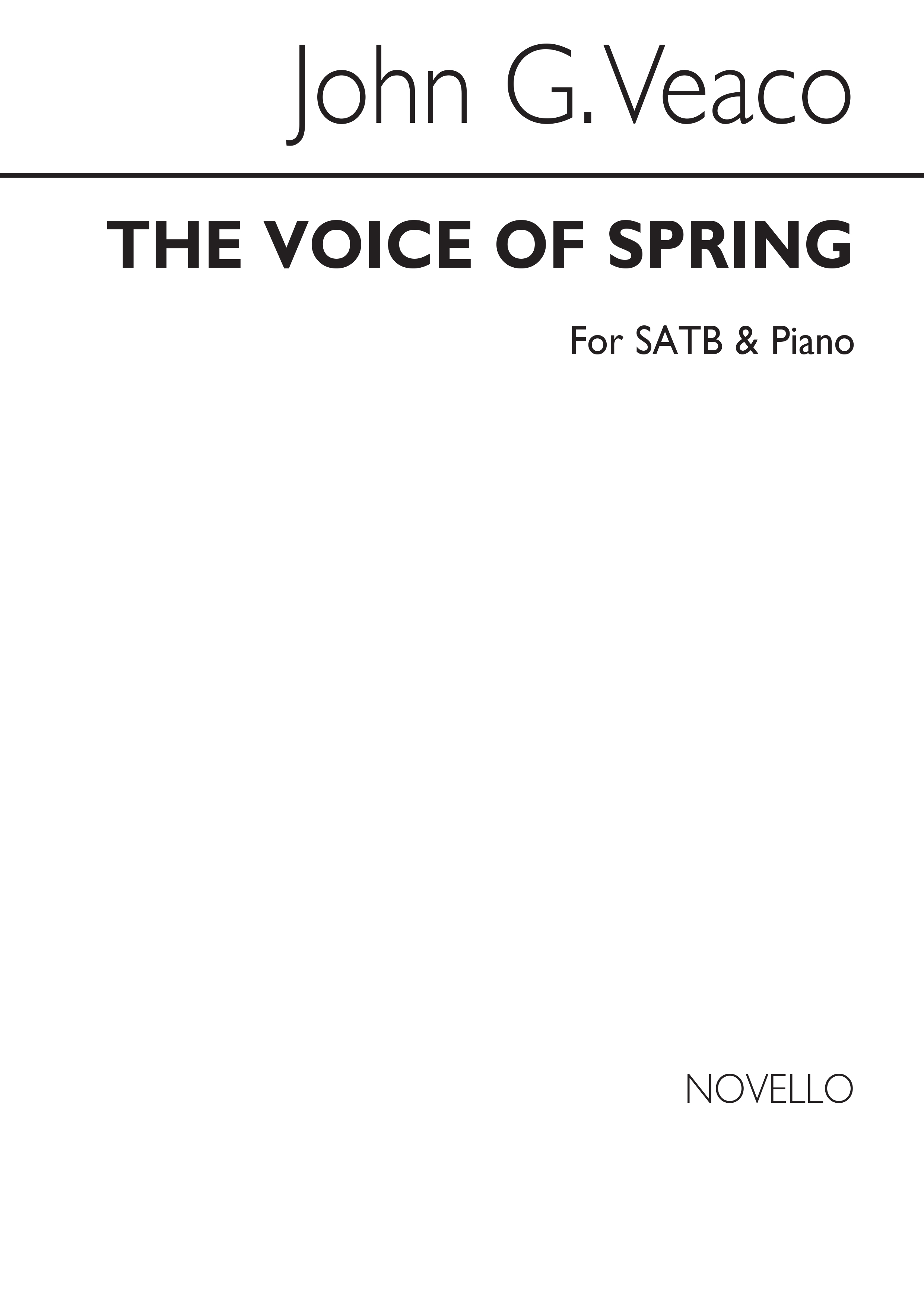 J.G. Veaco: The Voice Of Spring Satb/Piano
