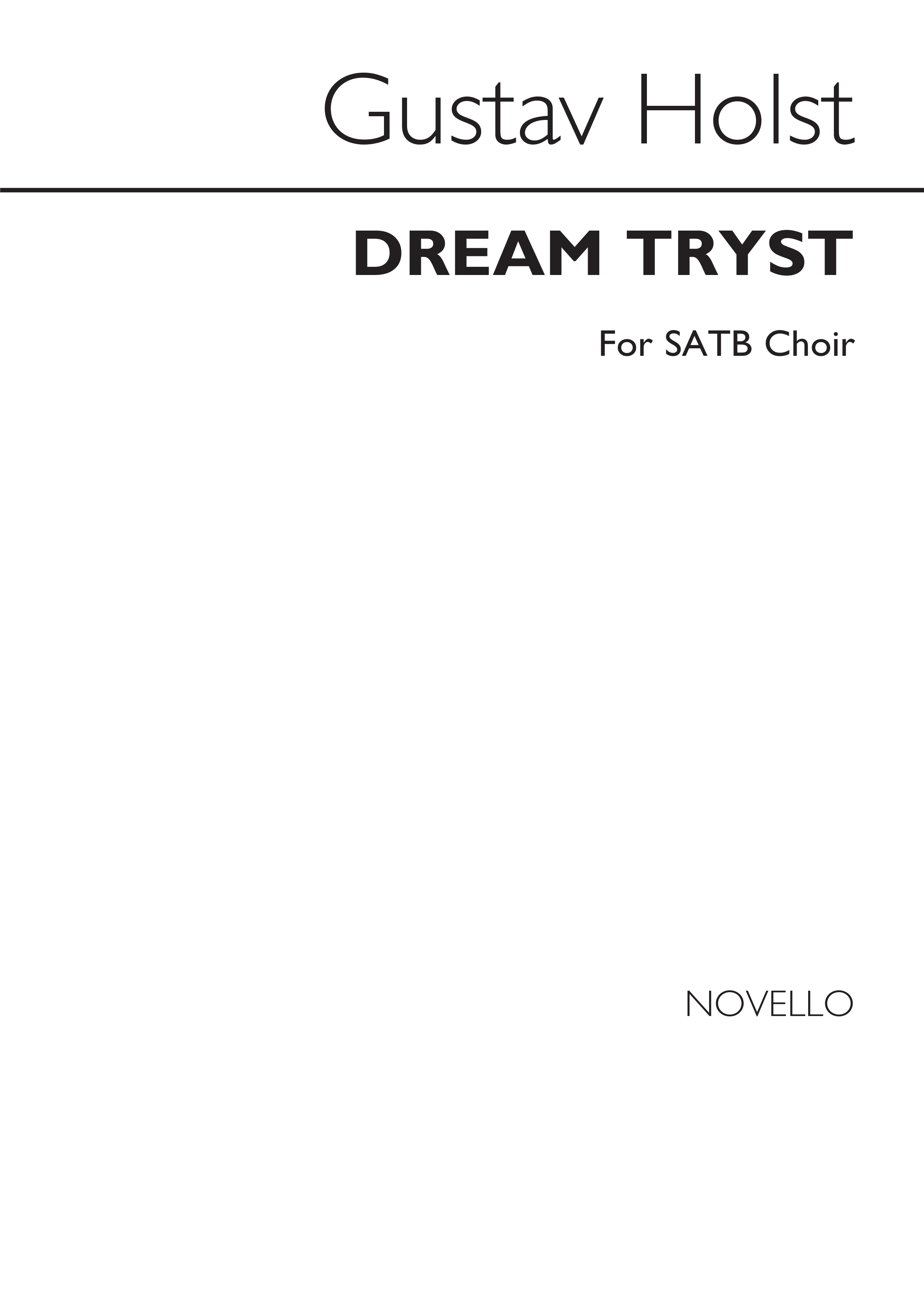 Gustav Holst: Dream Tryst Satb/Piano