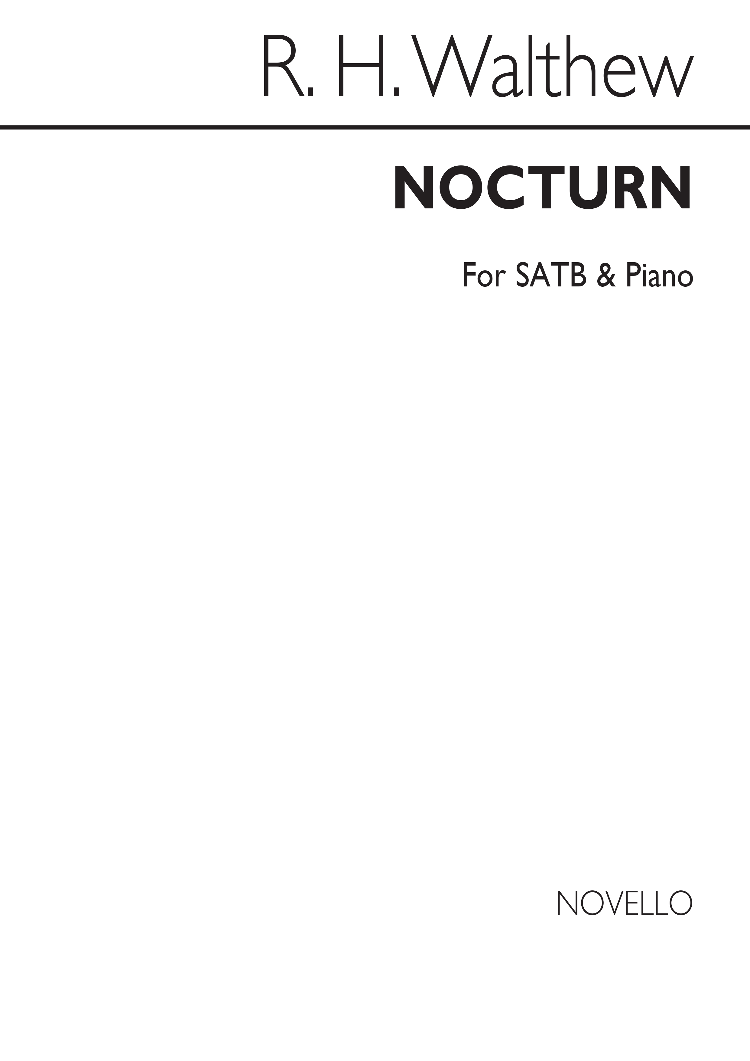Richard H. Walthew: Nocturn Satb/Piano