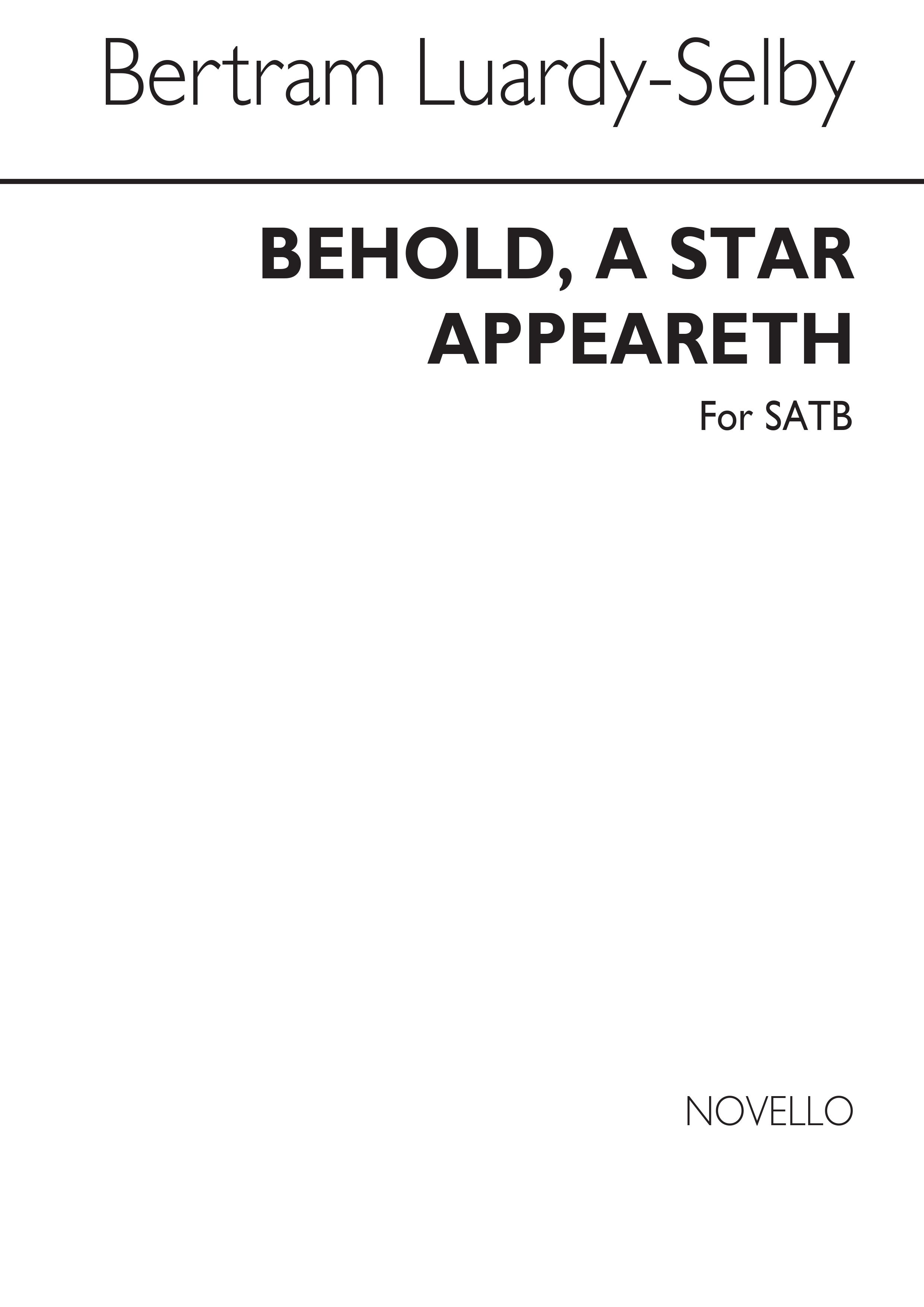 Selby Behold, A Star Appeareth Satb/Organ