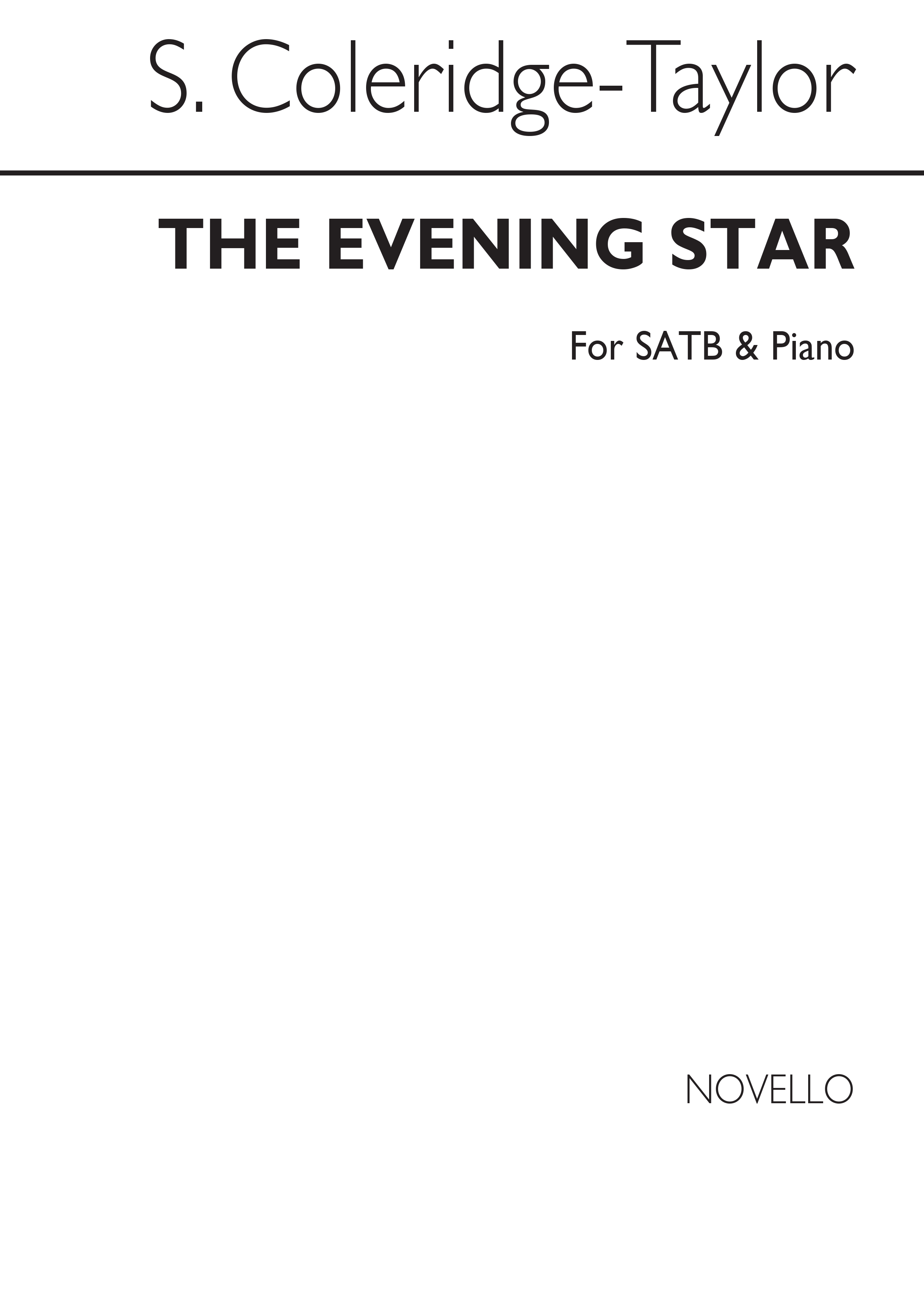 Samuel Coleridge-taylor: The Evening Star Satb/Piano