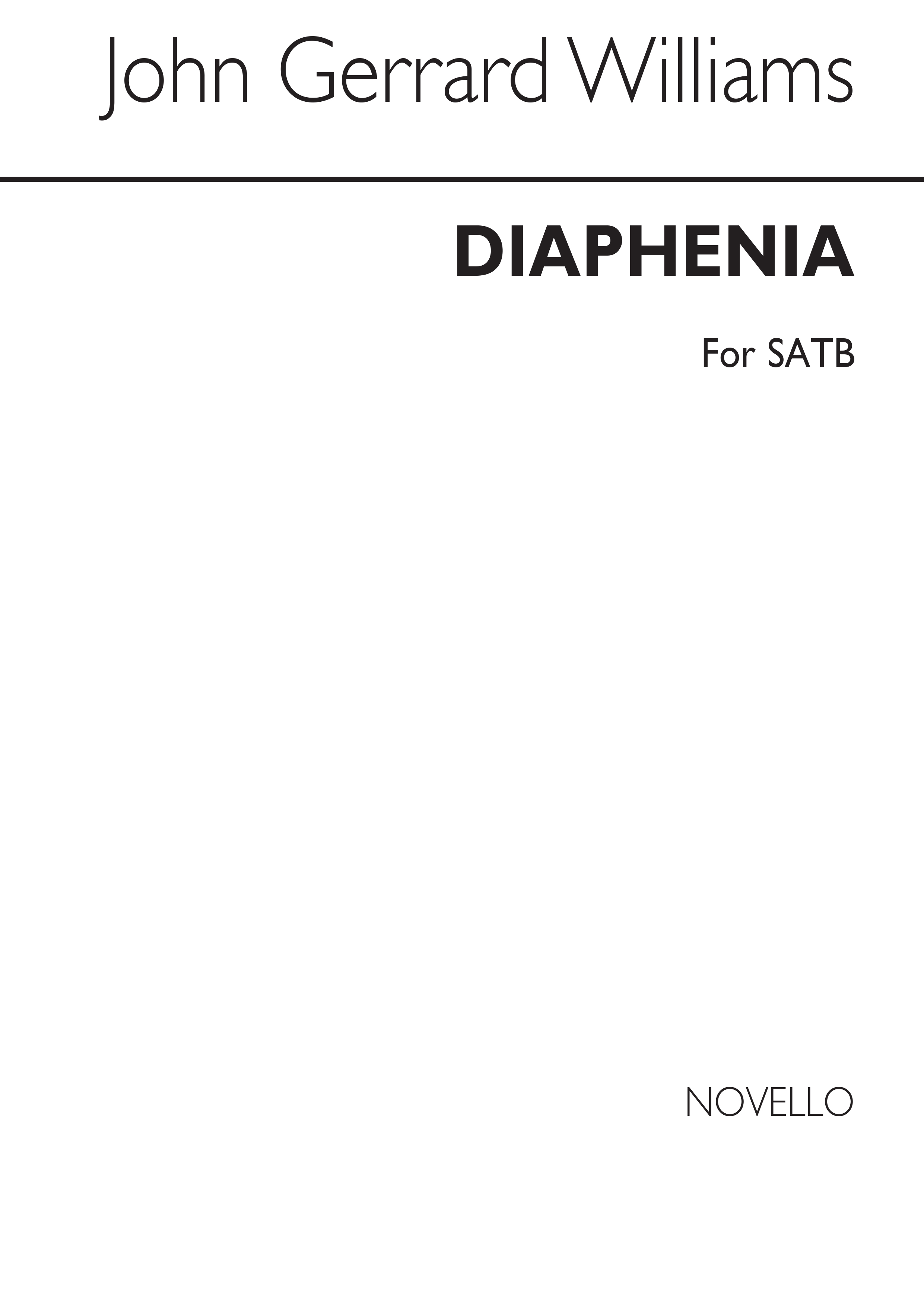 Gerrard Williams: Diaphenia Satb/Piano
