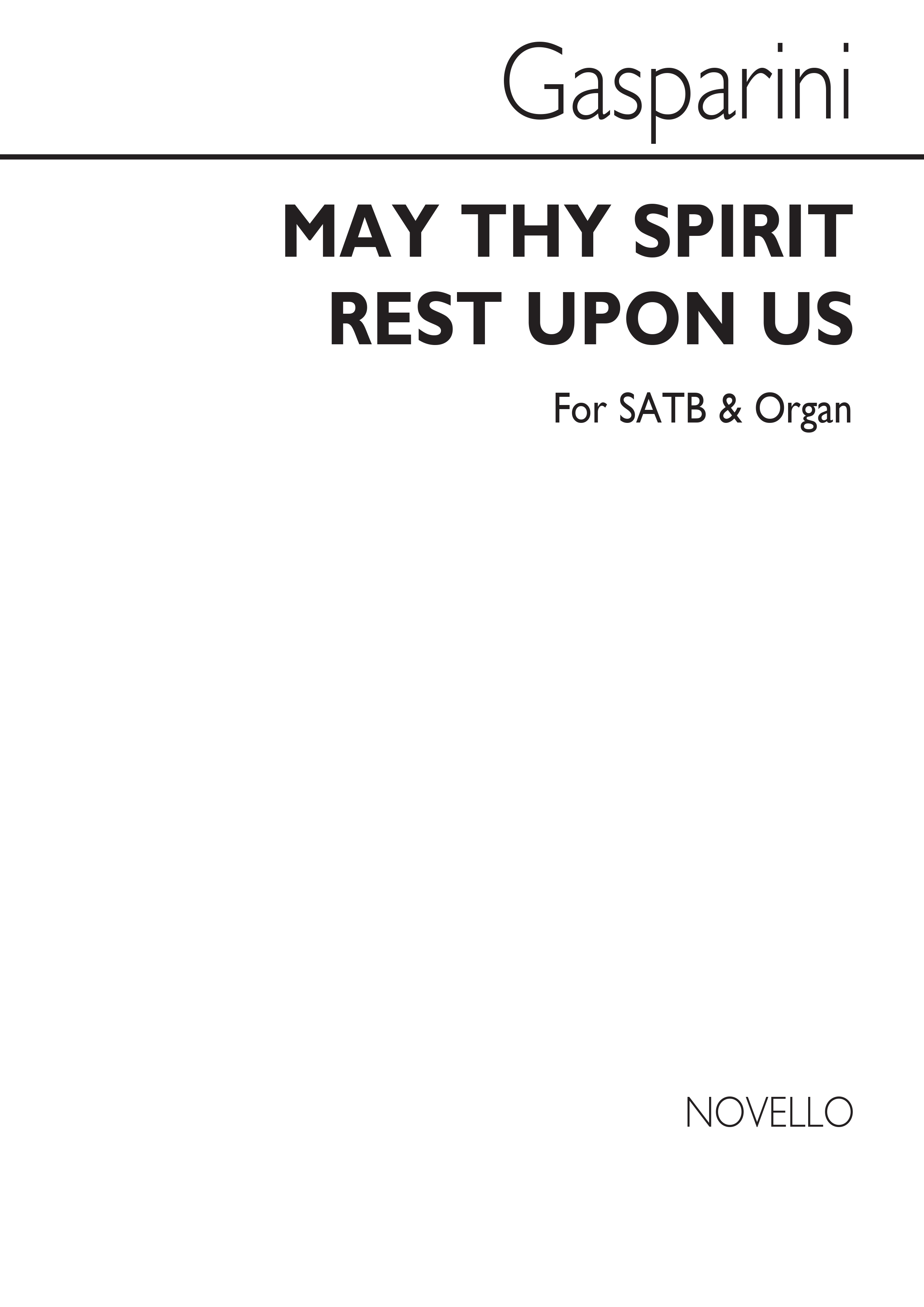 Gasparini May Thy Spirit Rest Upon Us Satb (Mt 1258)