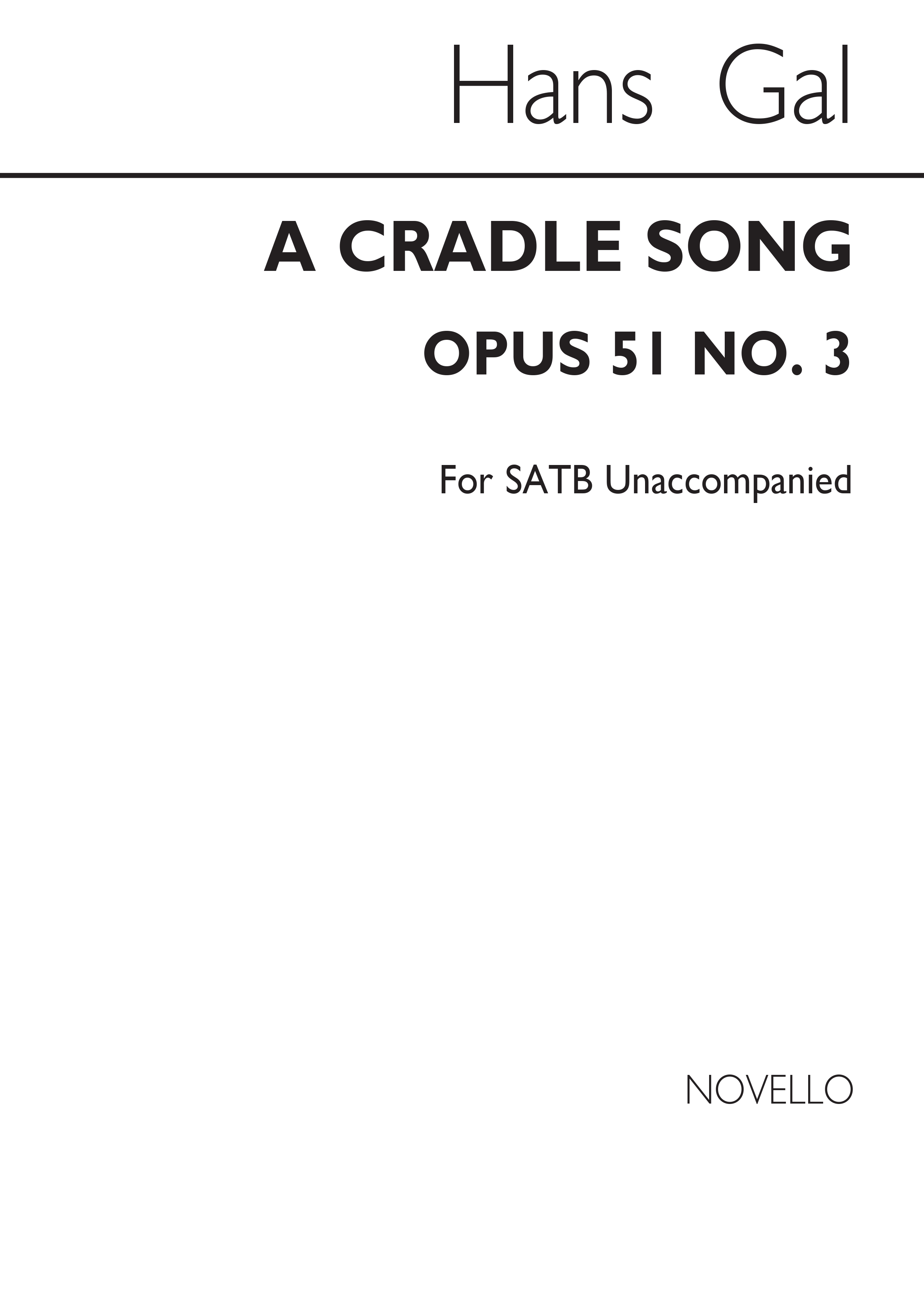 Hans Gal: A Cradle Song Op.51 No.3