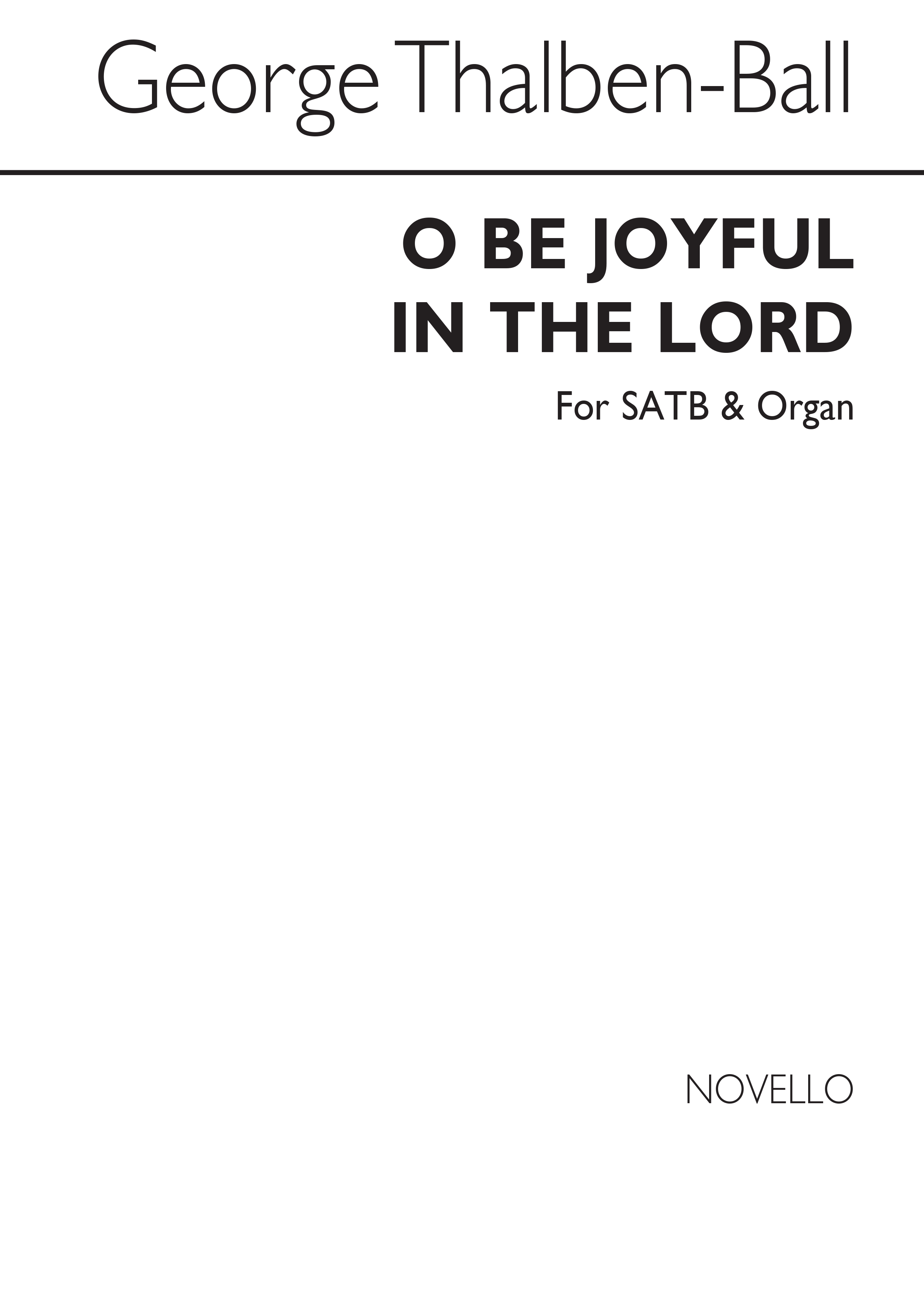 George Thalben-Ball: O Be Joyful In The Lord