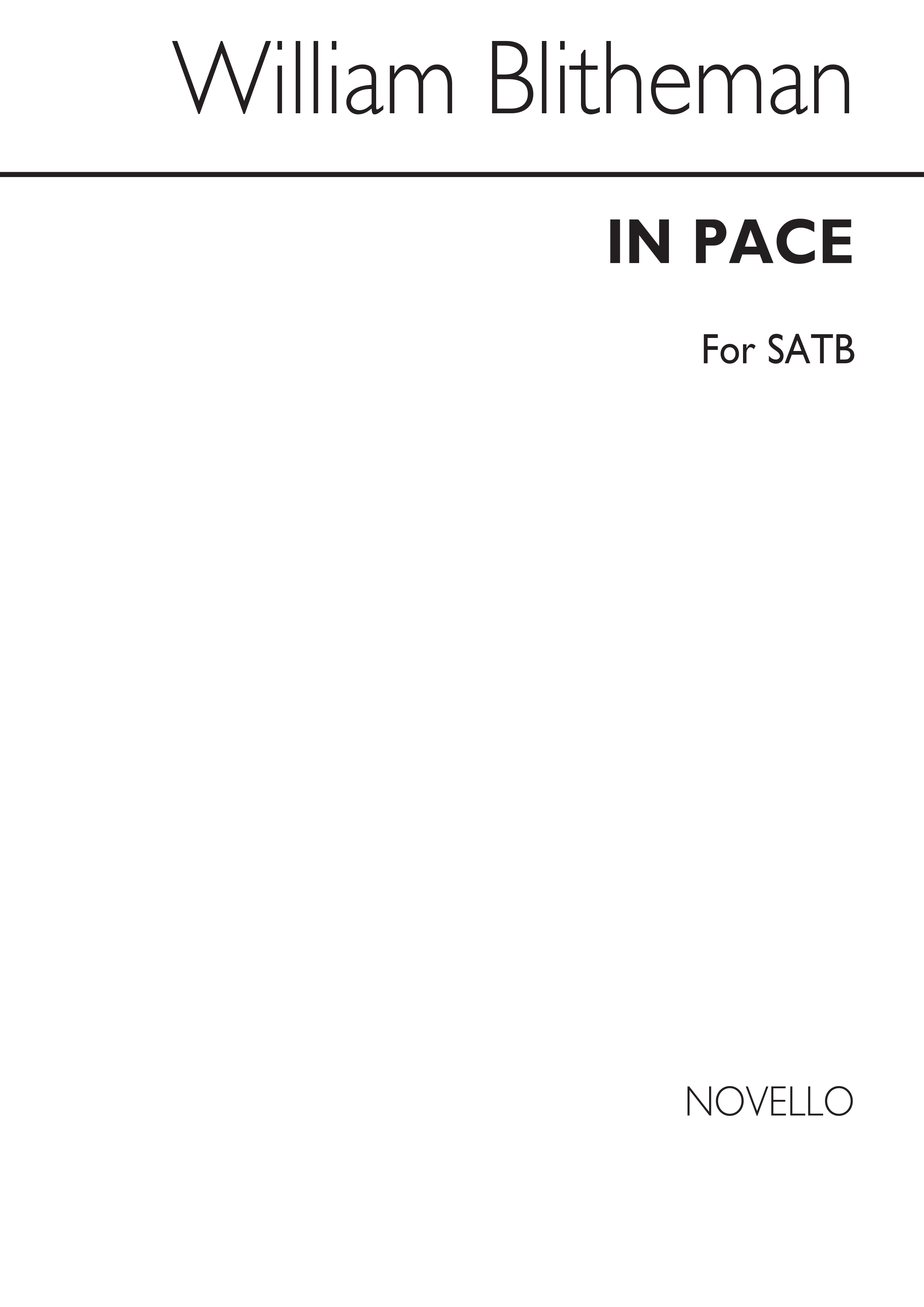 Blitheman: In Pace for SATB Chorus