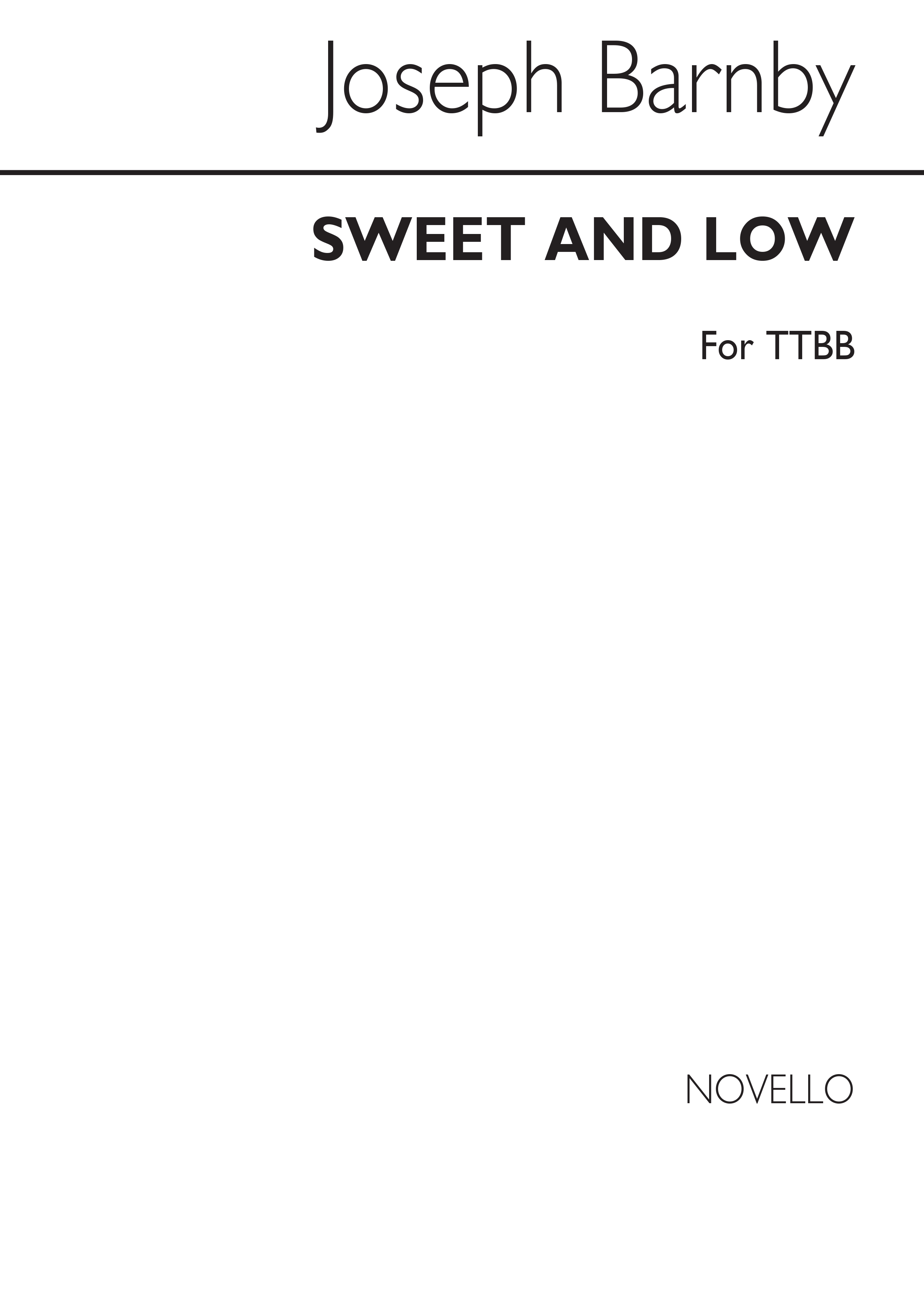 Joseph Barnby: Sweet And Low (TTBB)