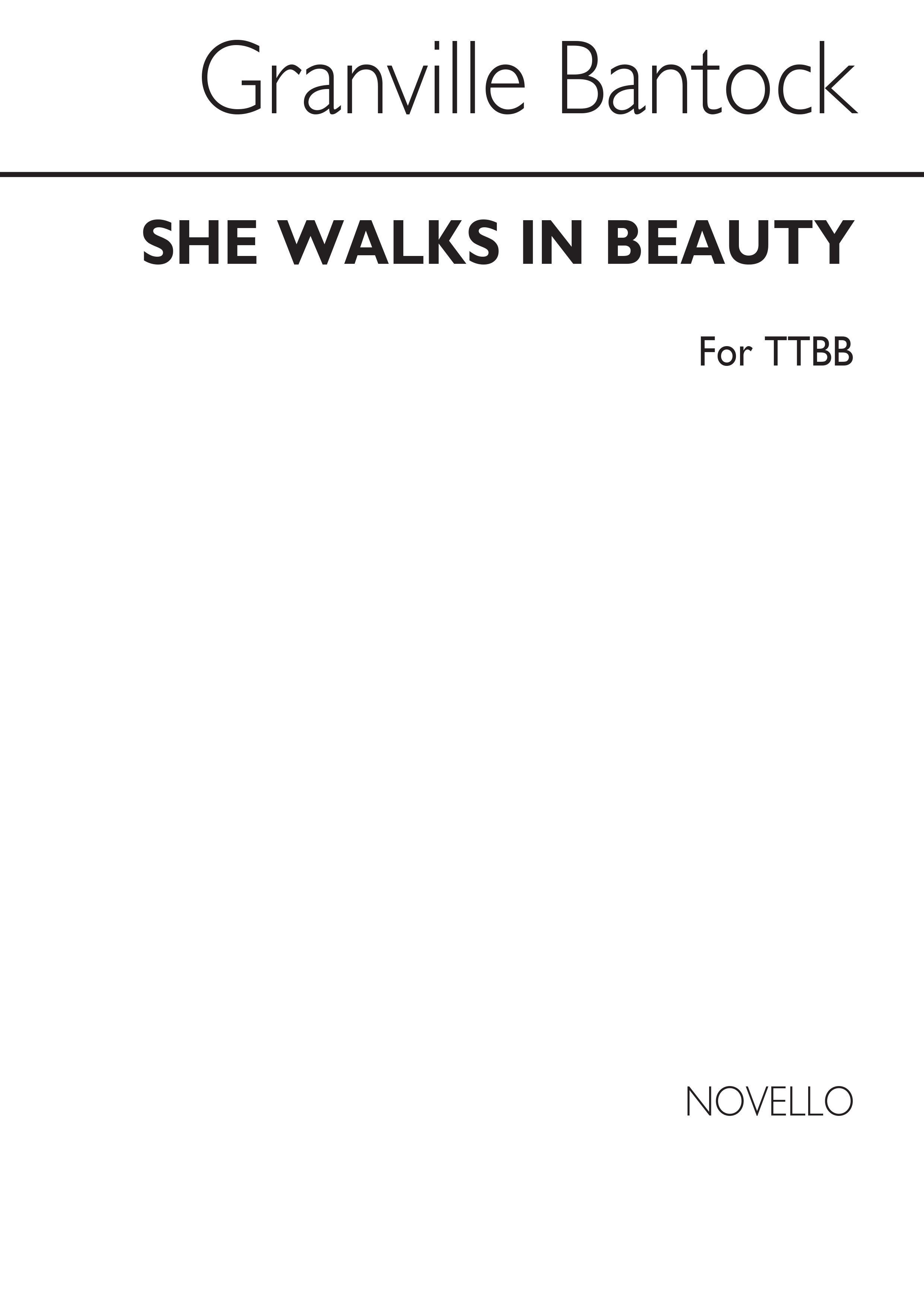 Bantock, G She Walks In Beauty Ttbb