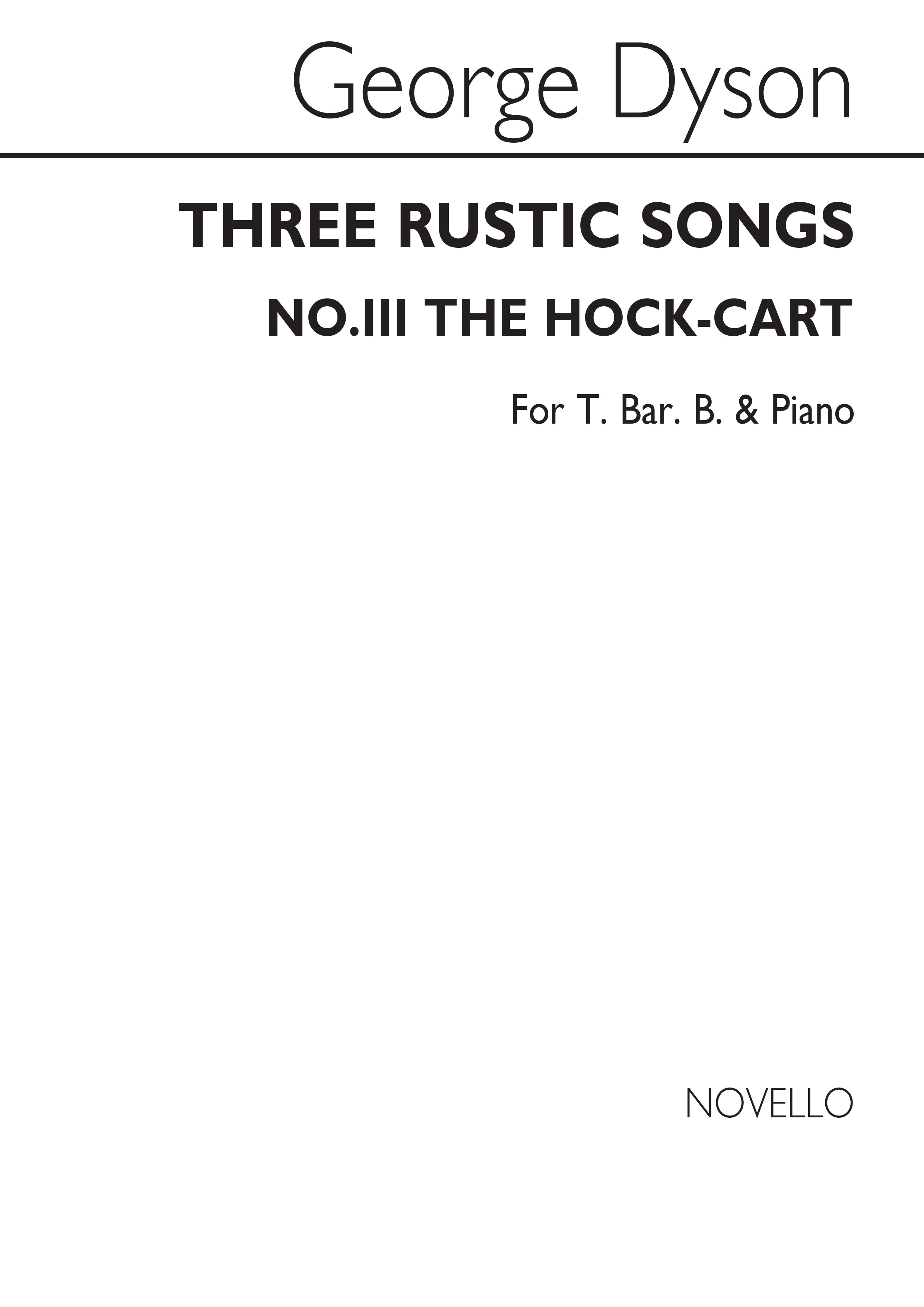 Dyson The Hock-cart T/Bar/B+piano No3 From Three Rustic Songs