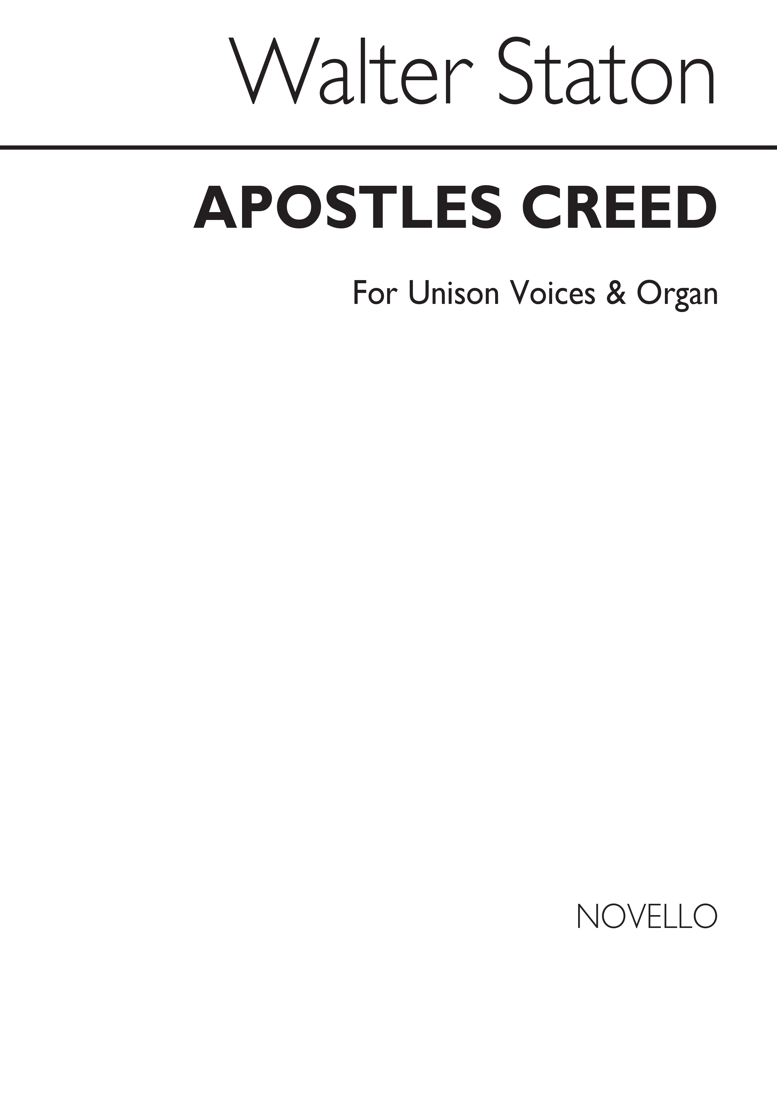 W. Staton: Apostles' Creed Unison/Organ