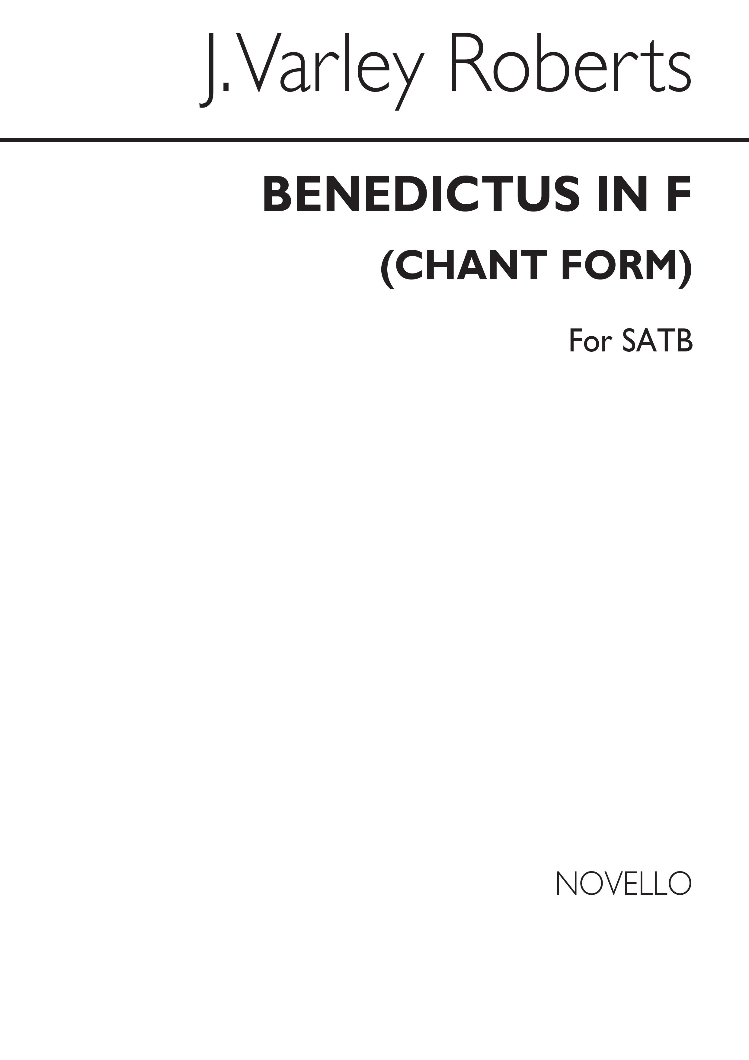 J. Varley Roberts: Benedictus In F (Chant Form) SATB