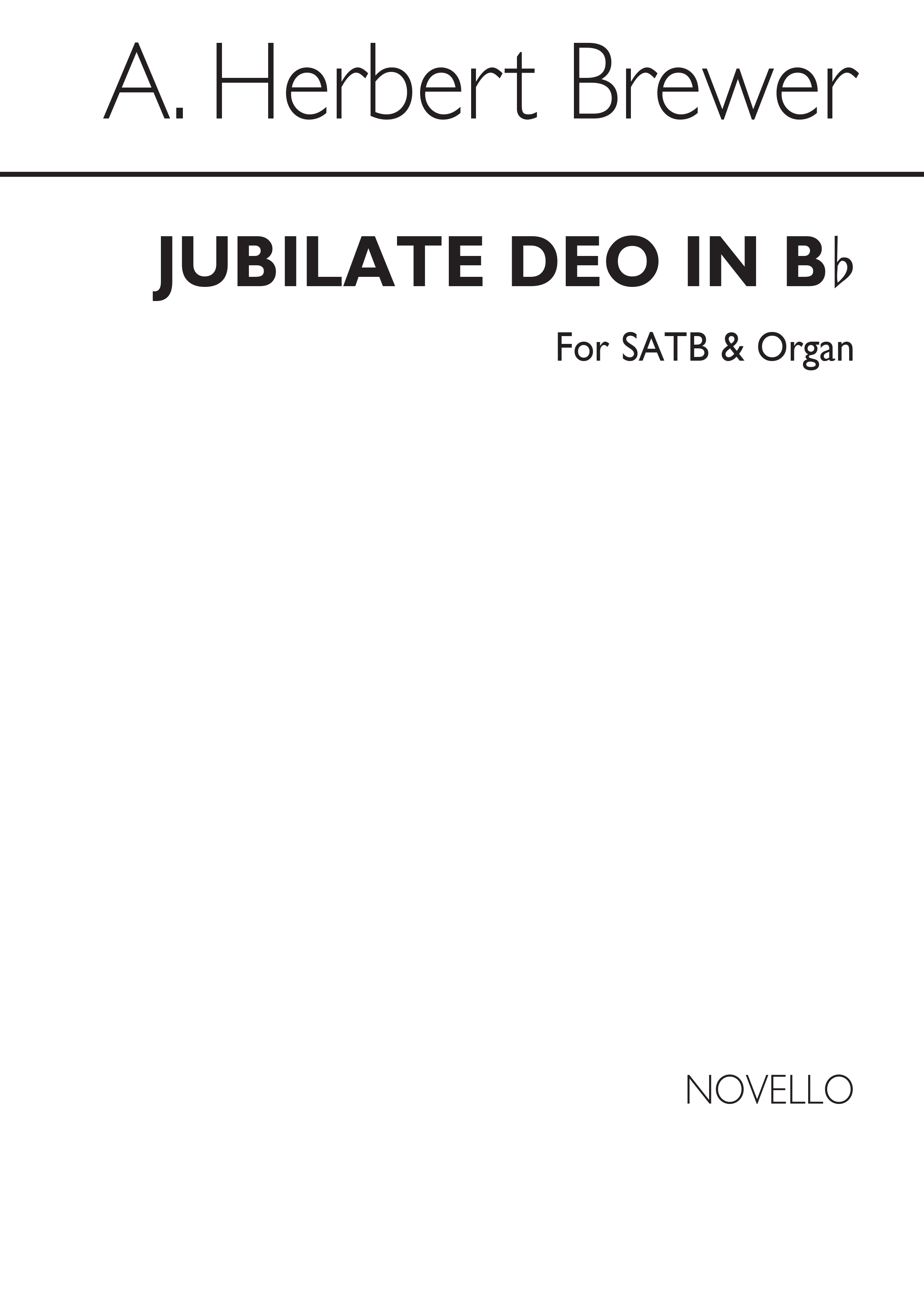 A. Herbert Brewer: Jubilate In B Flat Satb/Organ