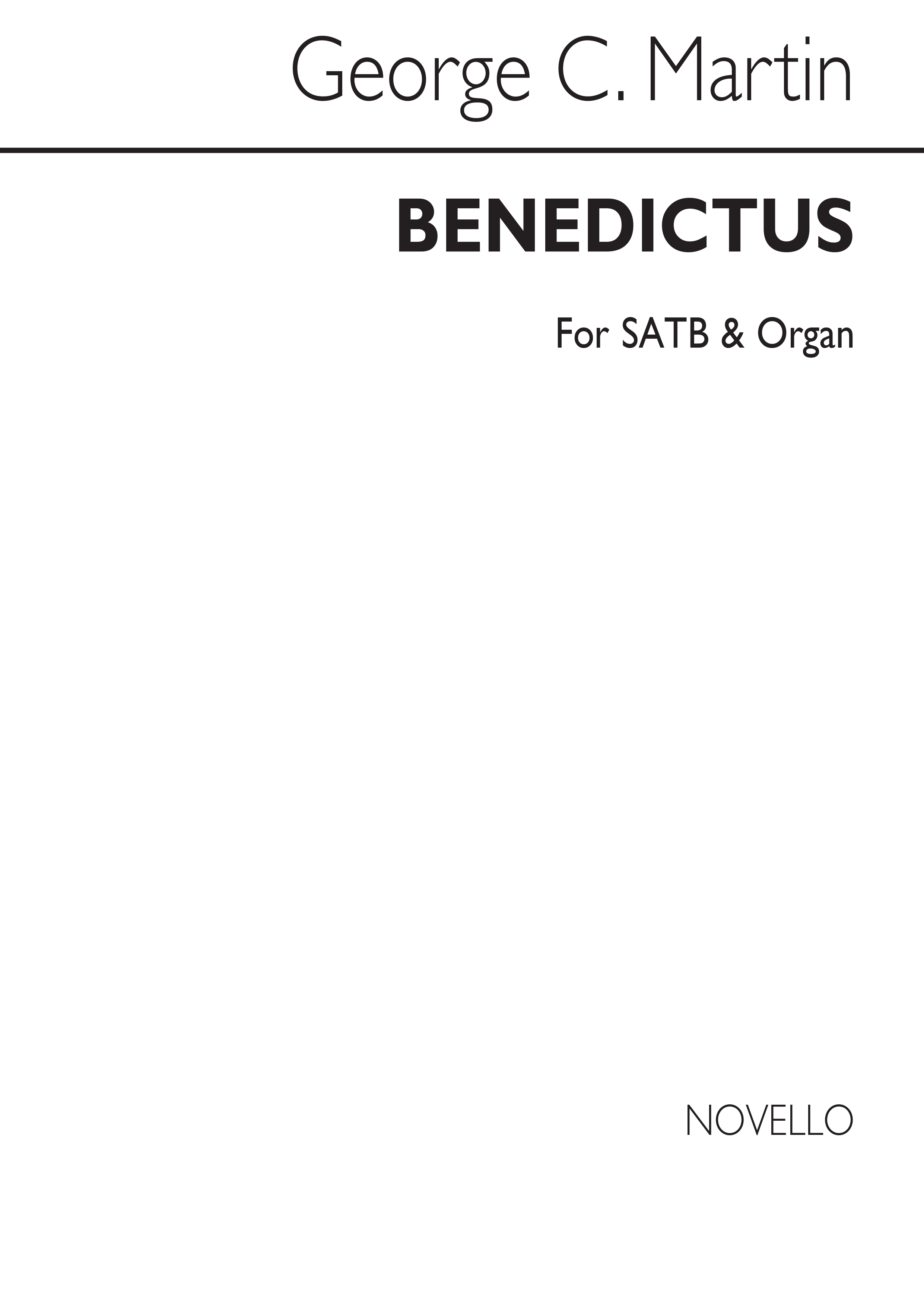 George C. Martin: Benedictus In A Satb/Organ