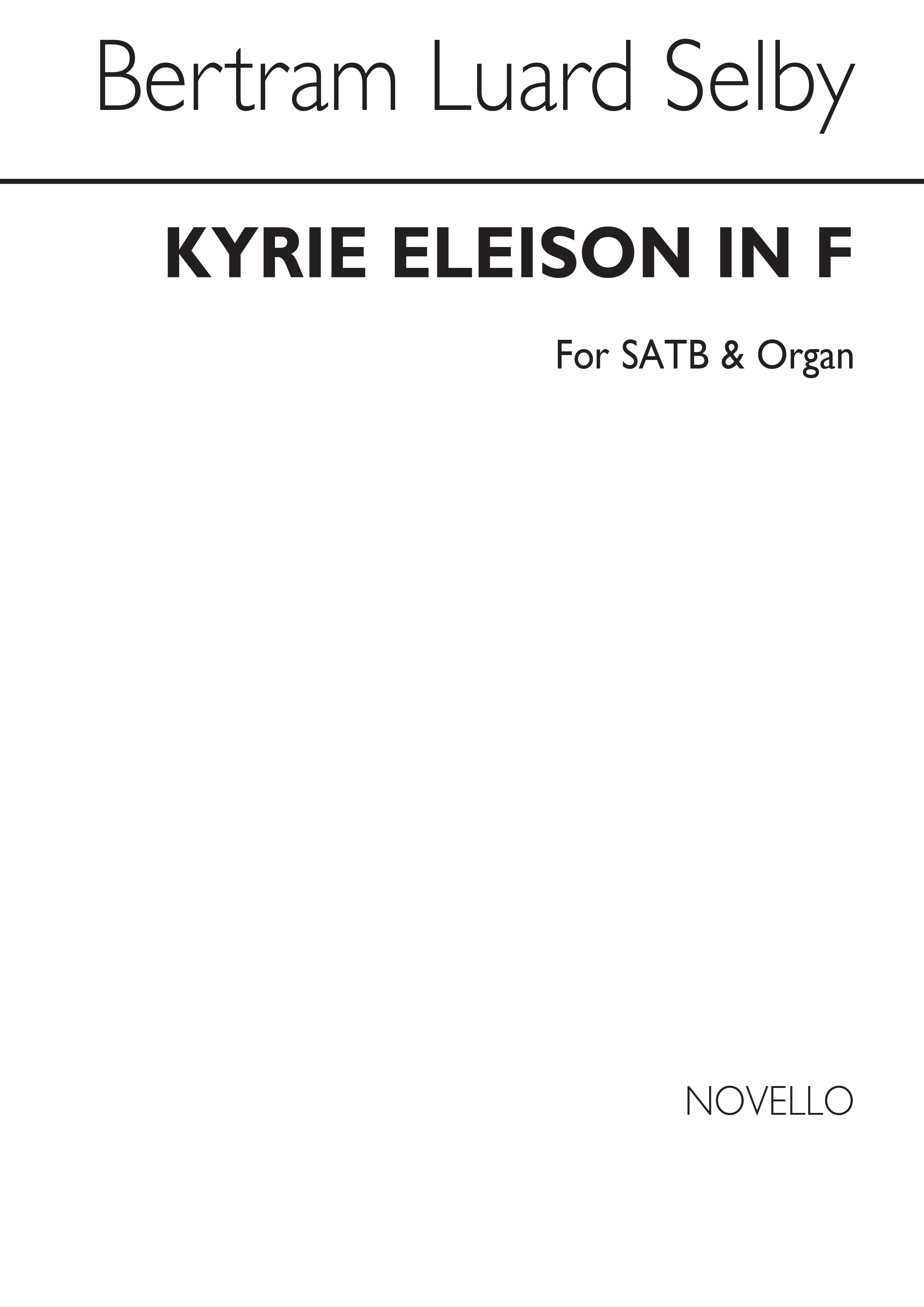 Selby Kyrie Eleison In F Satb/Organ (Alternative Setting)