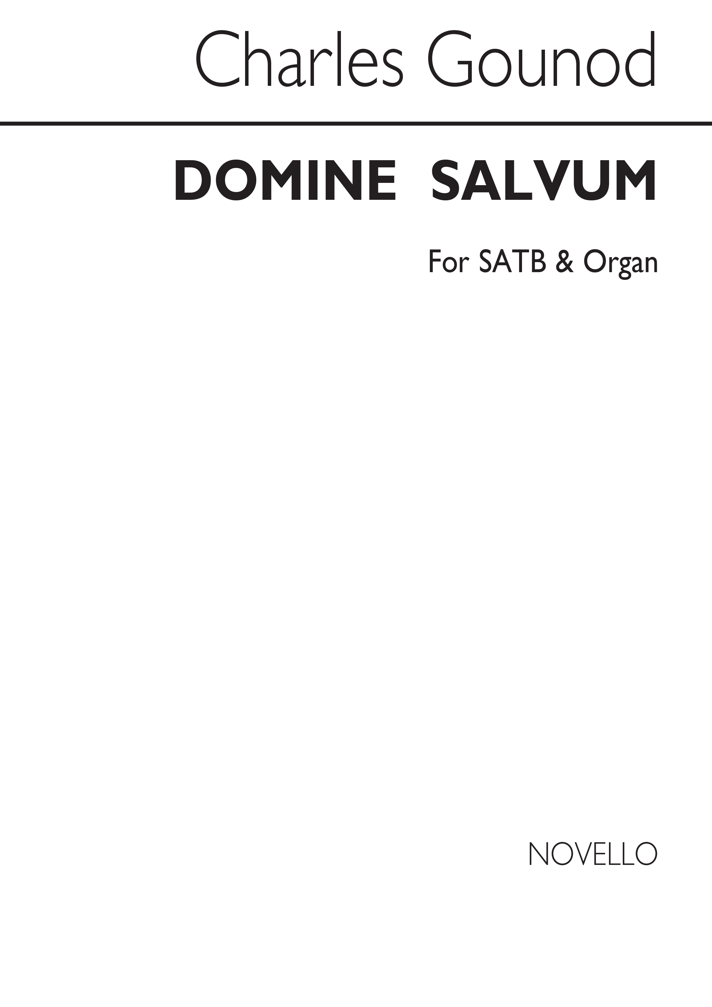 Charles Gounod: Domine Salvum Sstb/Organ