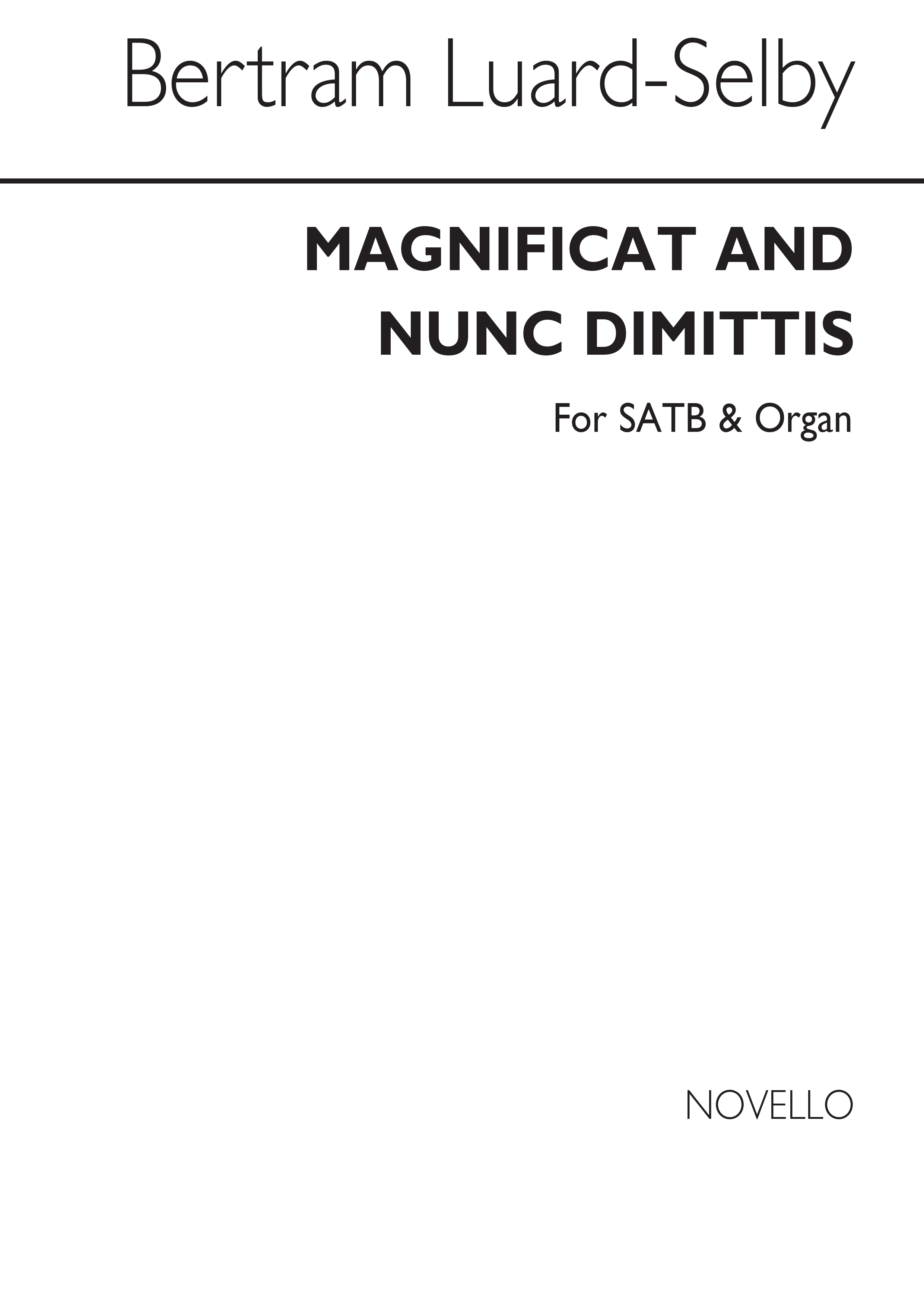 Selby Magnificat And Nunc Dimittis In A Flat Satb/Organ
