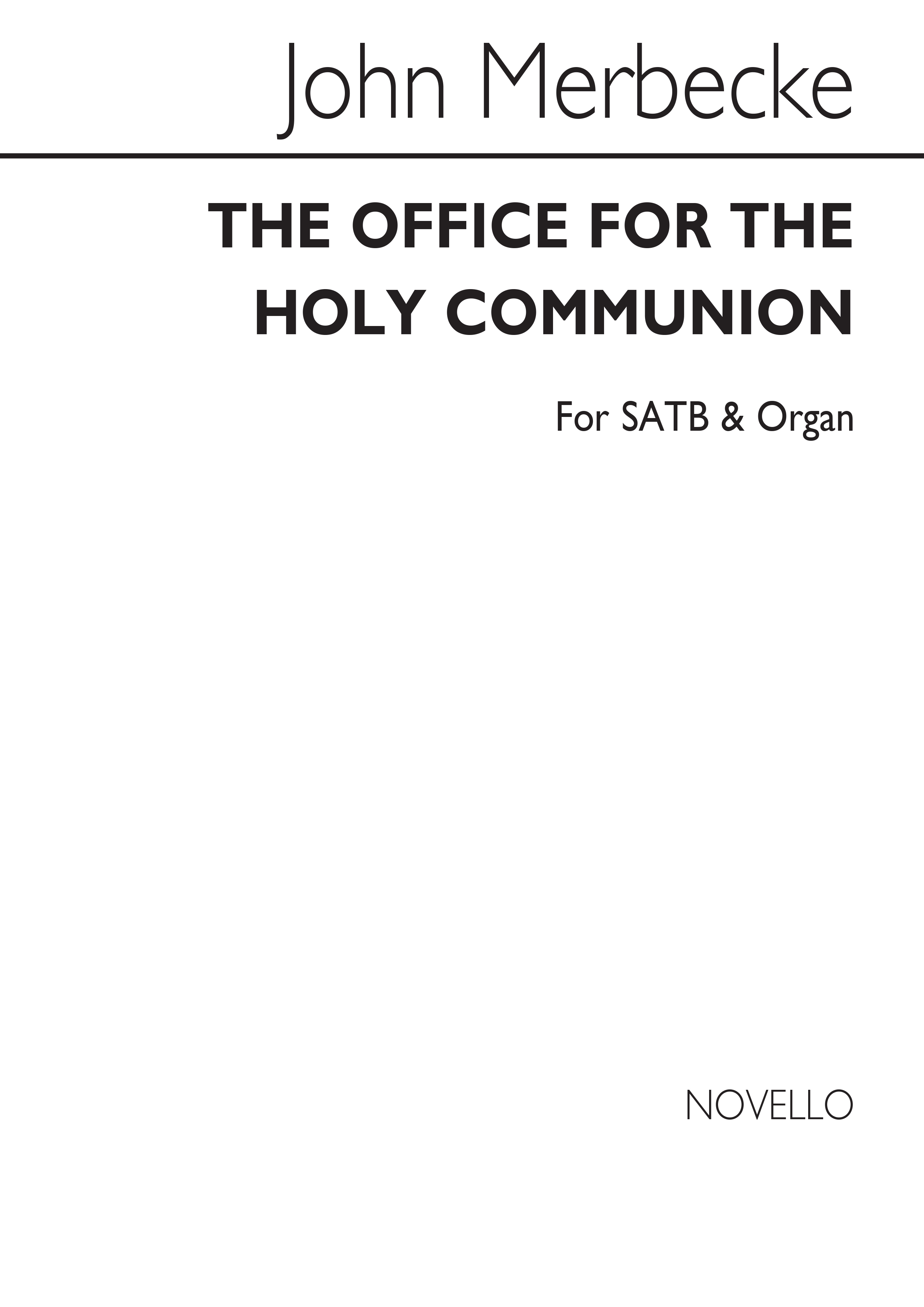 George C. Martin: The Office For The Holy Communion Satb/Organ