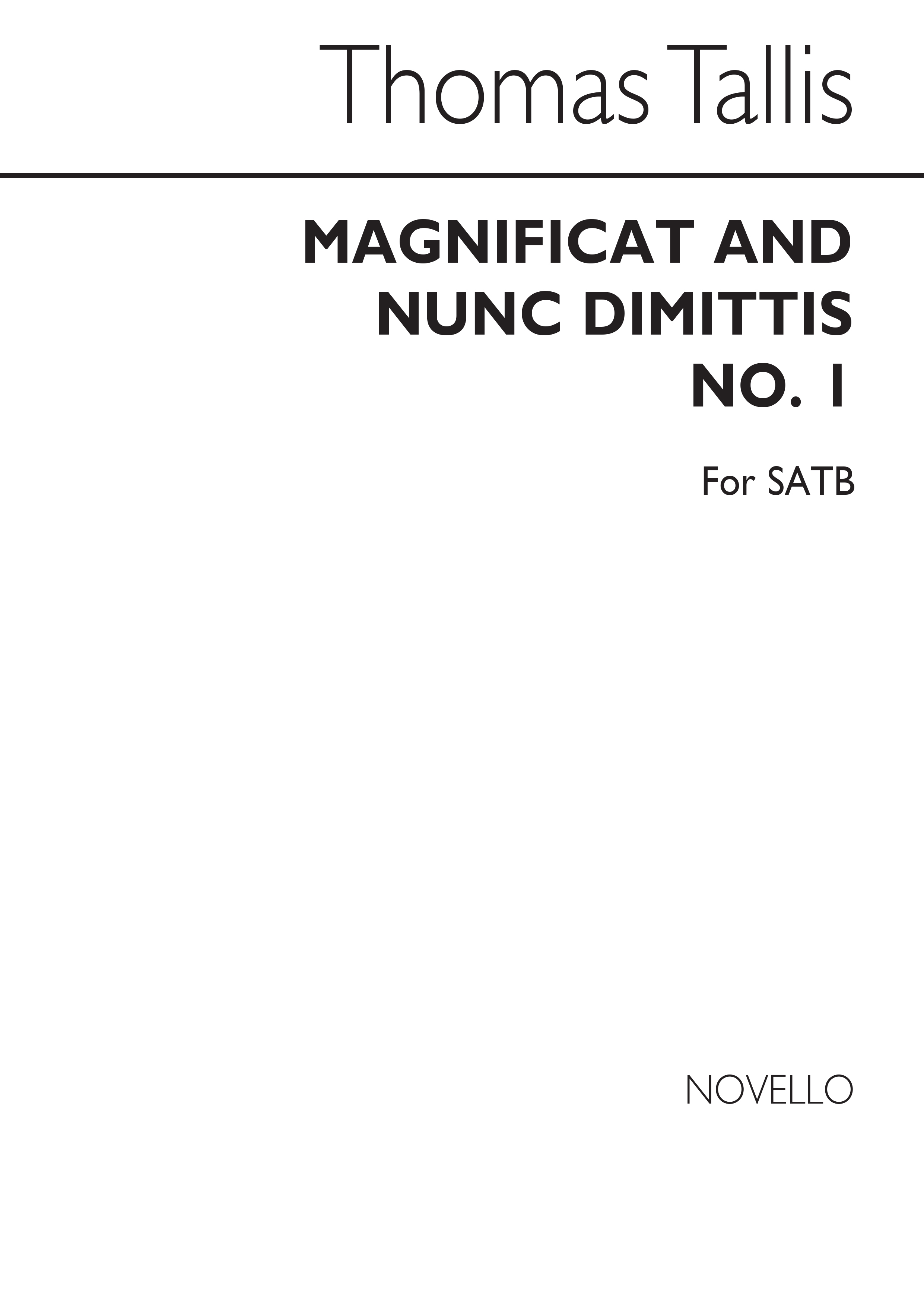 Thomas Tallis: Magnificat And Nunc Dimittis No.1