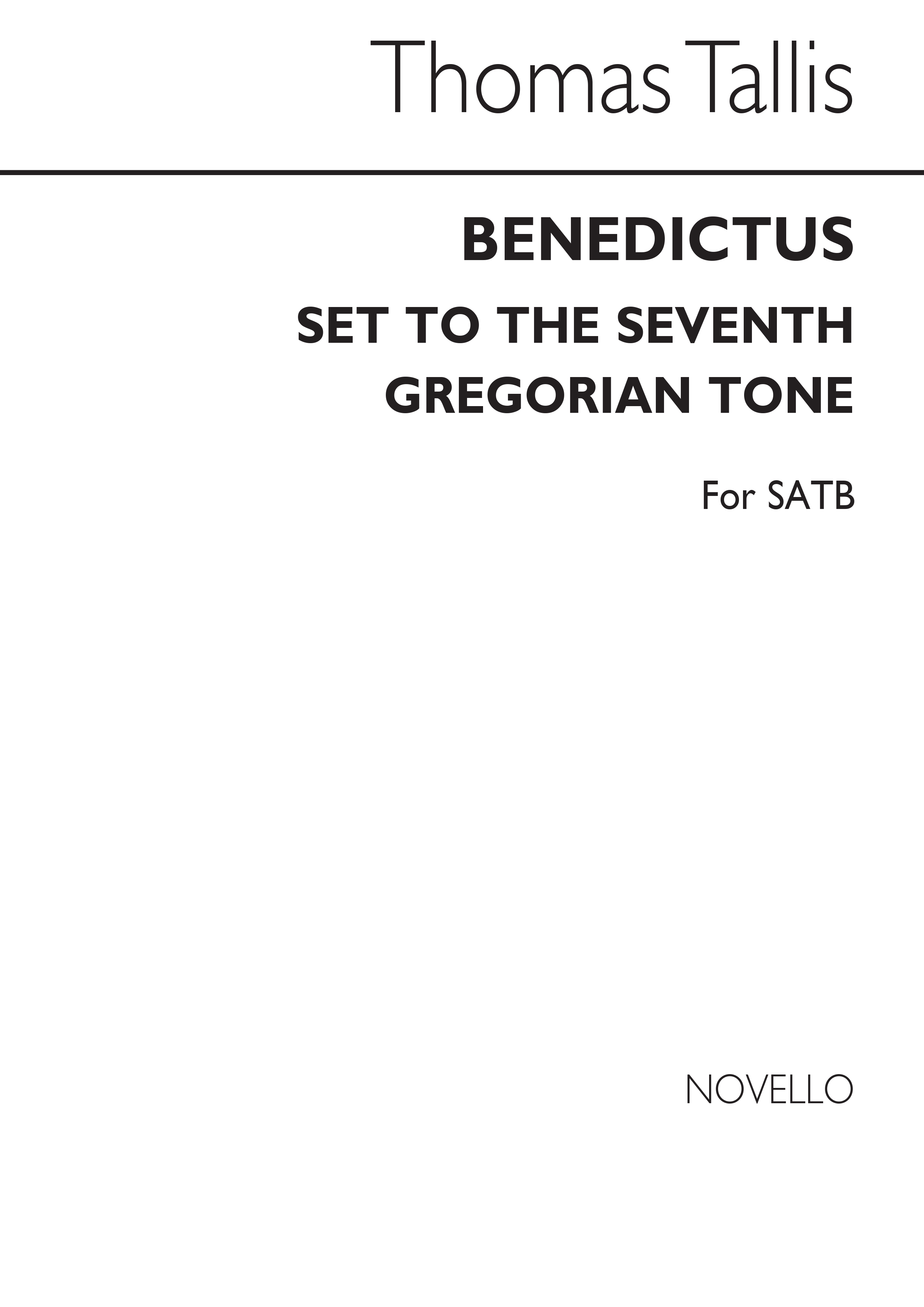 Tallis, T Benedictus In Faux-bourdon Satb (7th Gregorian Tone)