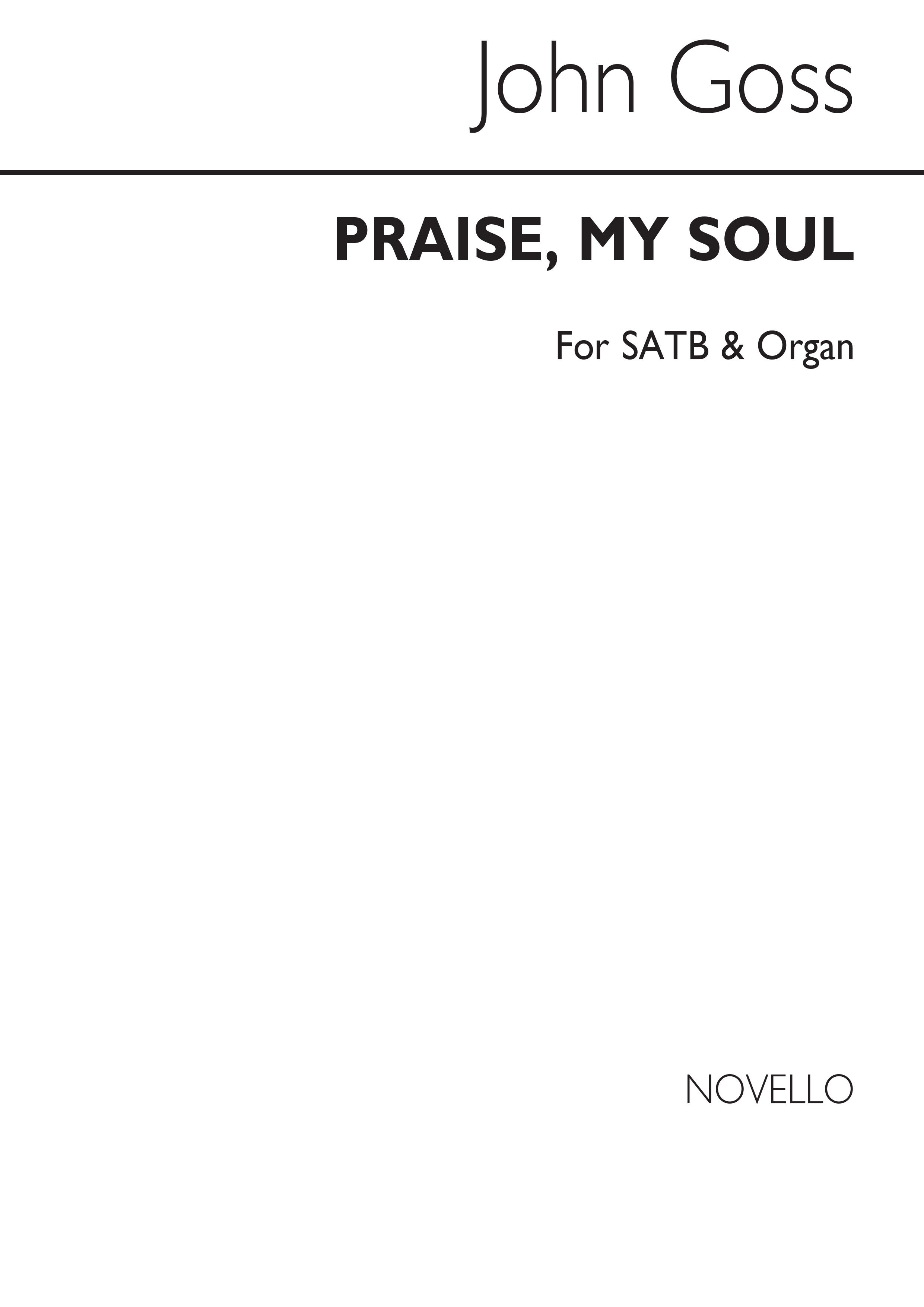 John Goss: Praise, My Soul (Hymn) Satb/Organ