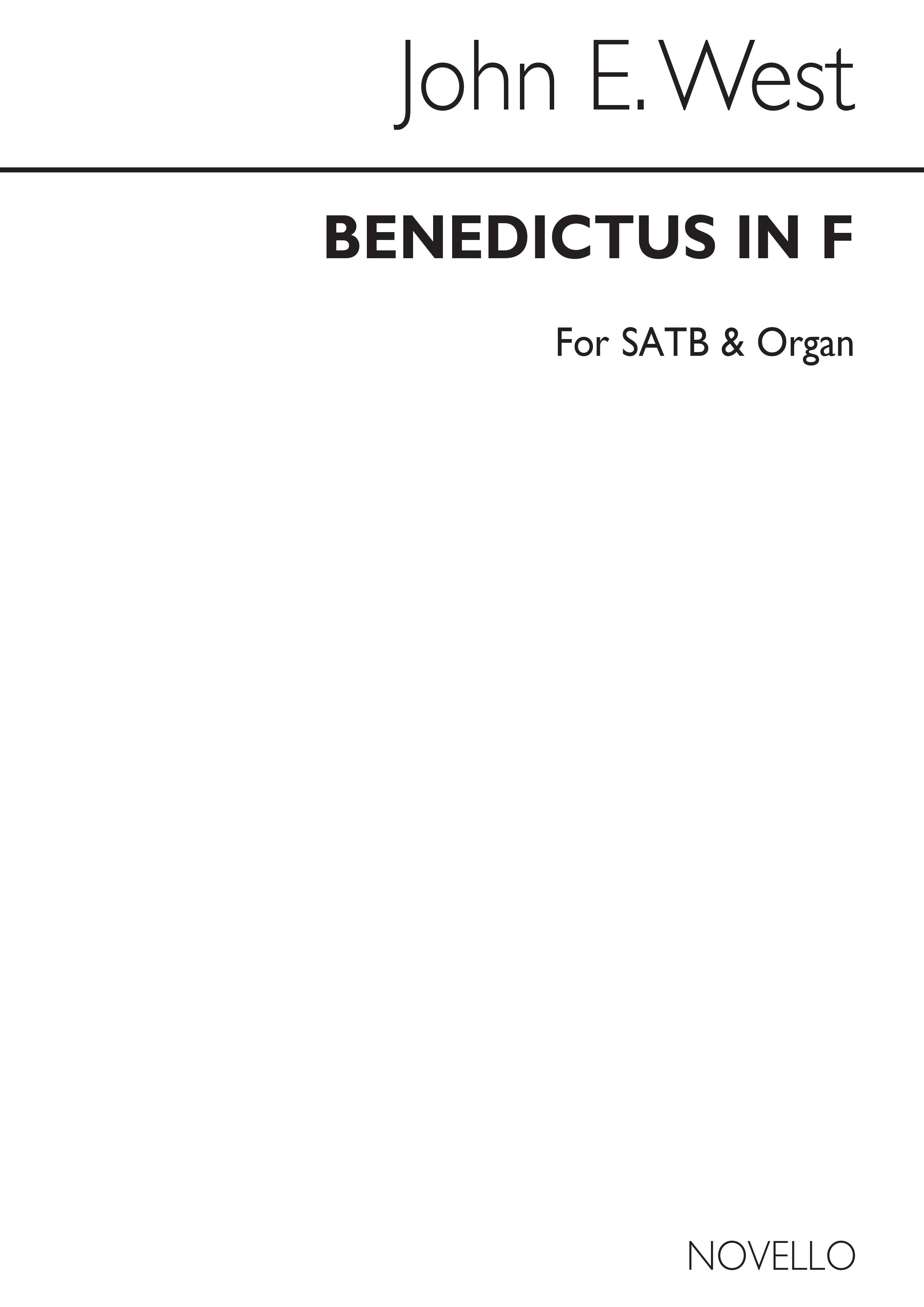 John E. West: Benedictus In F Satb/Organ