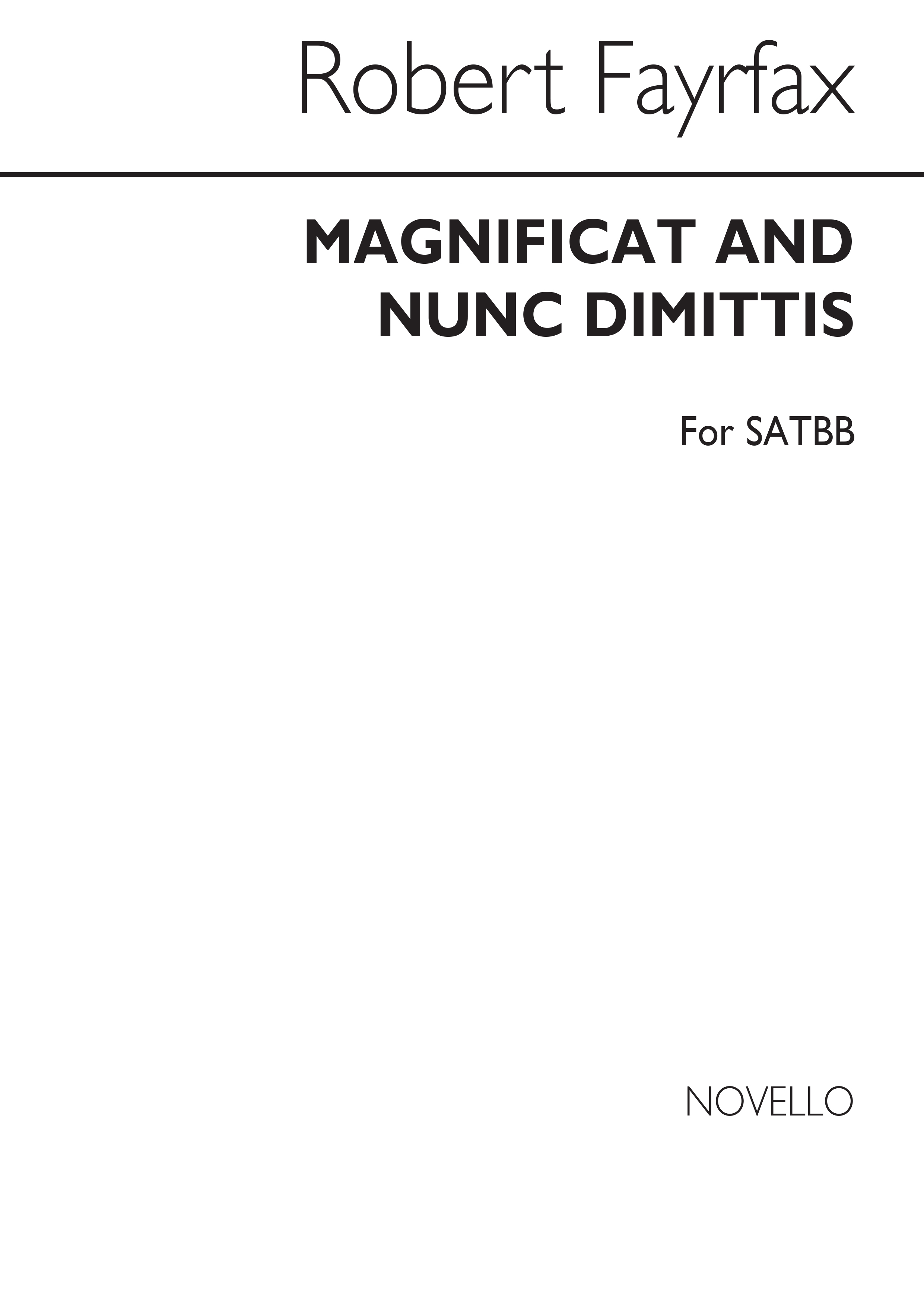 Fayrfax, R Magnificat And Nunc Dimittis Satbb