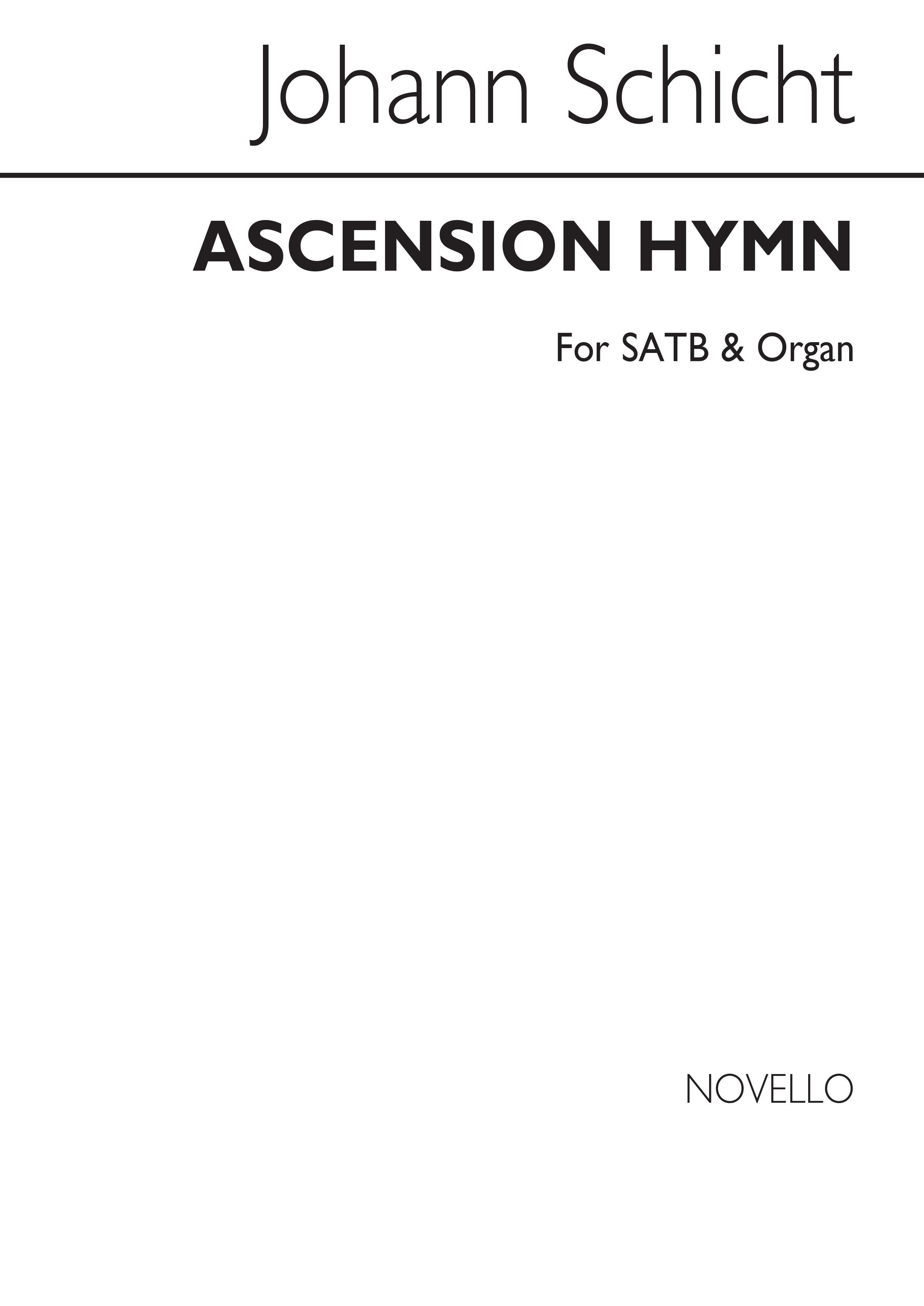 Schicht, J Ascension Hymn Satb
