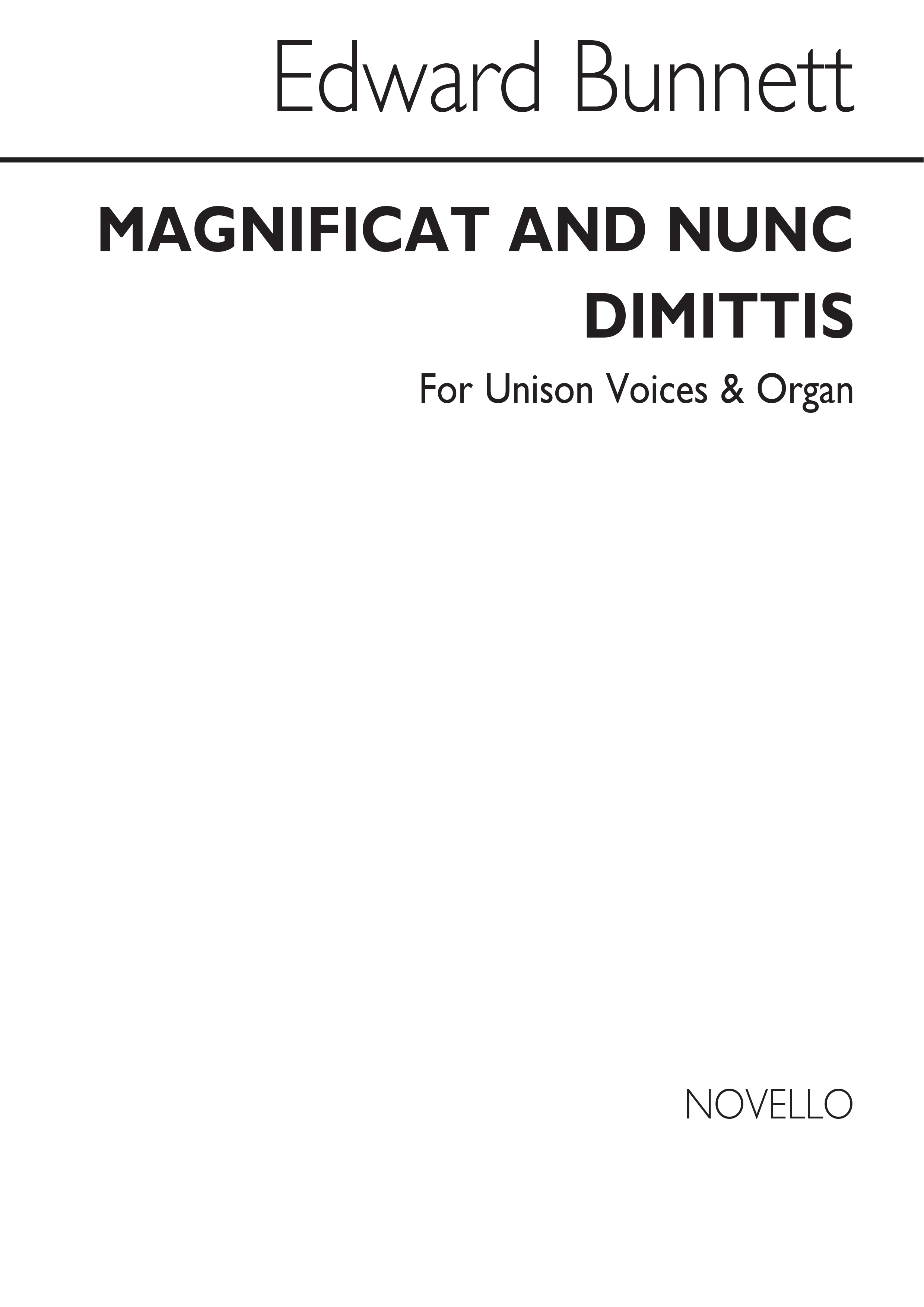 Edward Bunnett: Magnificat And Nunc Dimittis In A Satb/Organ